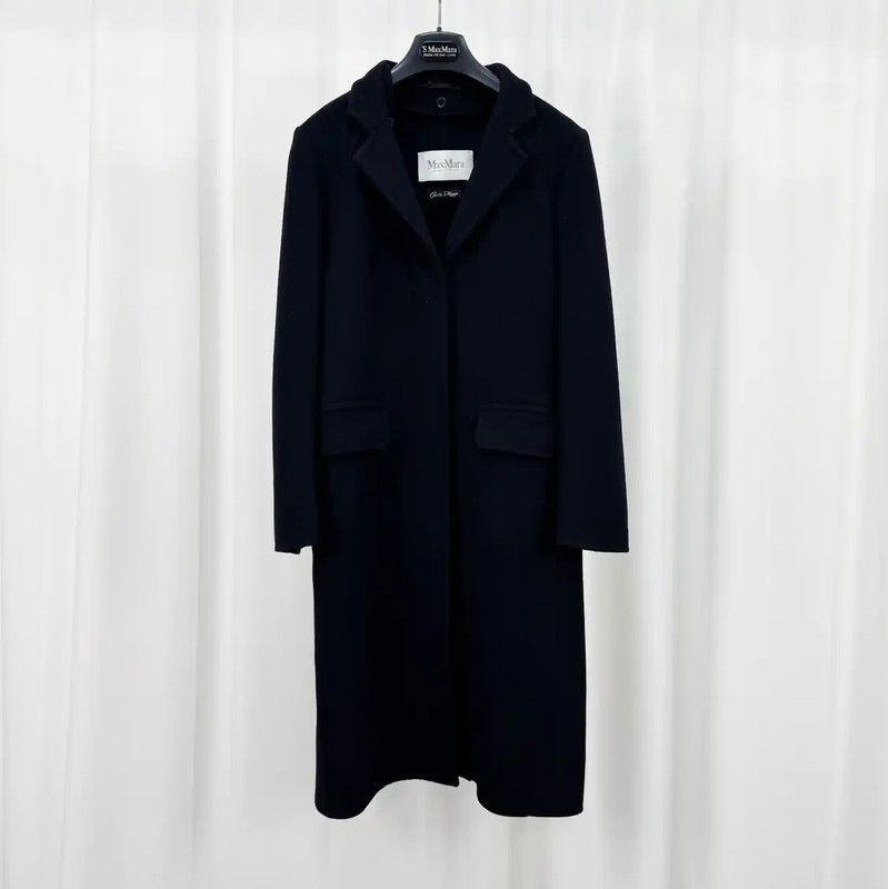 Max Mara MaxMara Black Wool Coat for Women 0089 Size S / US 4 / IT 40 - 1 Thumbnail