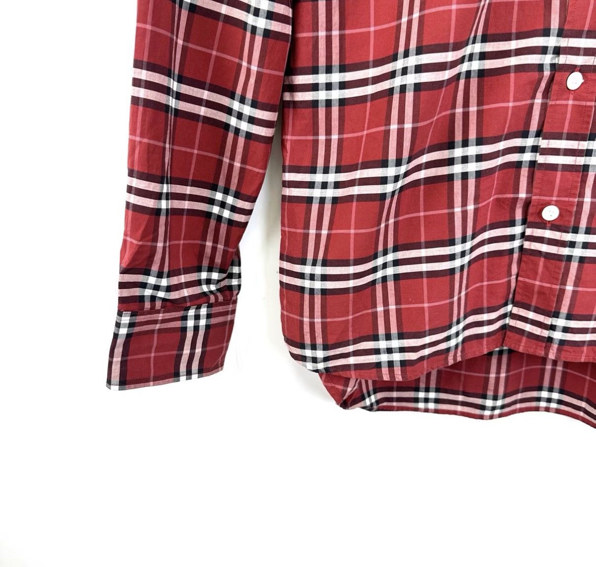 Burberry Burberry/Classic Red Plaid Long Sleeve Shirt K12 Size US M / EU 48-50 / 2 - 6 Thumbnail