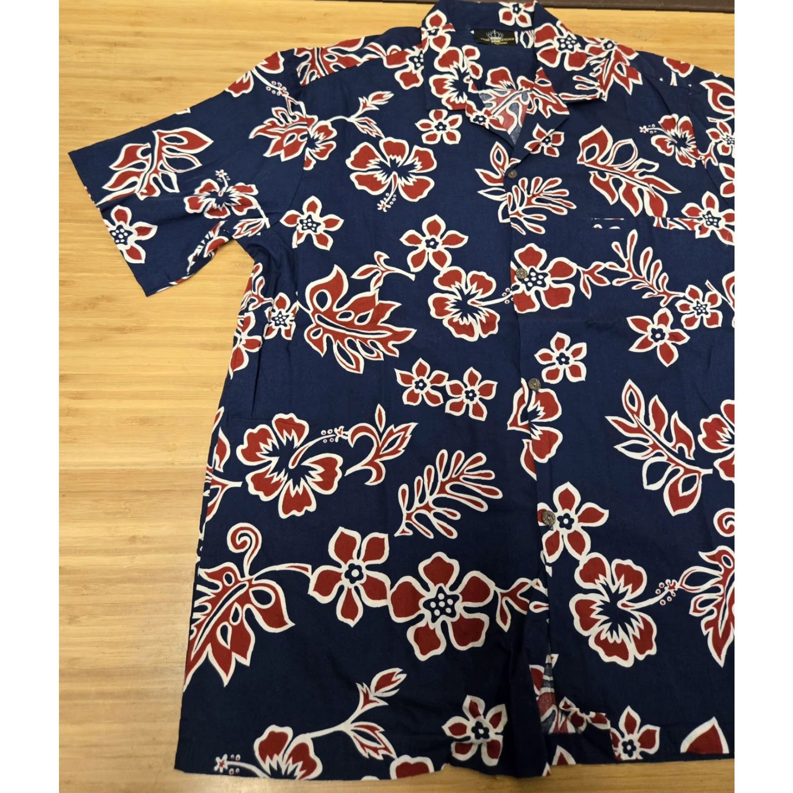 Vintage VINTAGE Royal Creations Shirt Mens XL Navy Hawaiian Floral Button Up Made in Hawaii Size US XL / EU 56 / 4 - 3 Thumbnail