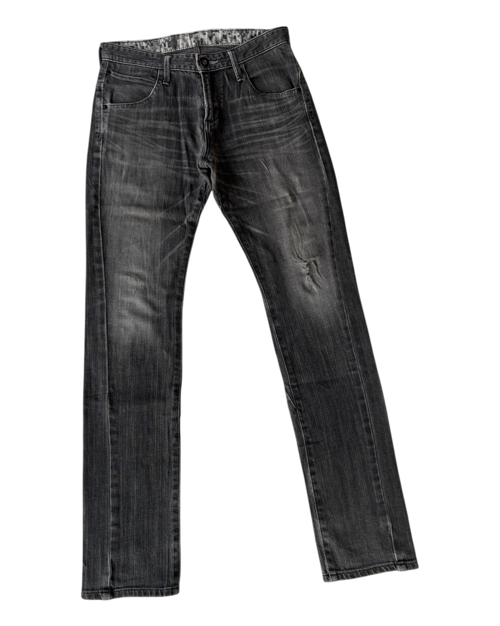 Edwin Edwin E-Function Black Faded Denim Distress Size US 30 / EU 46 - 3 Thumbnail