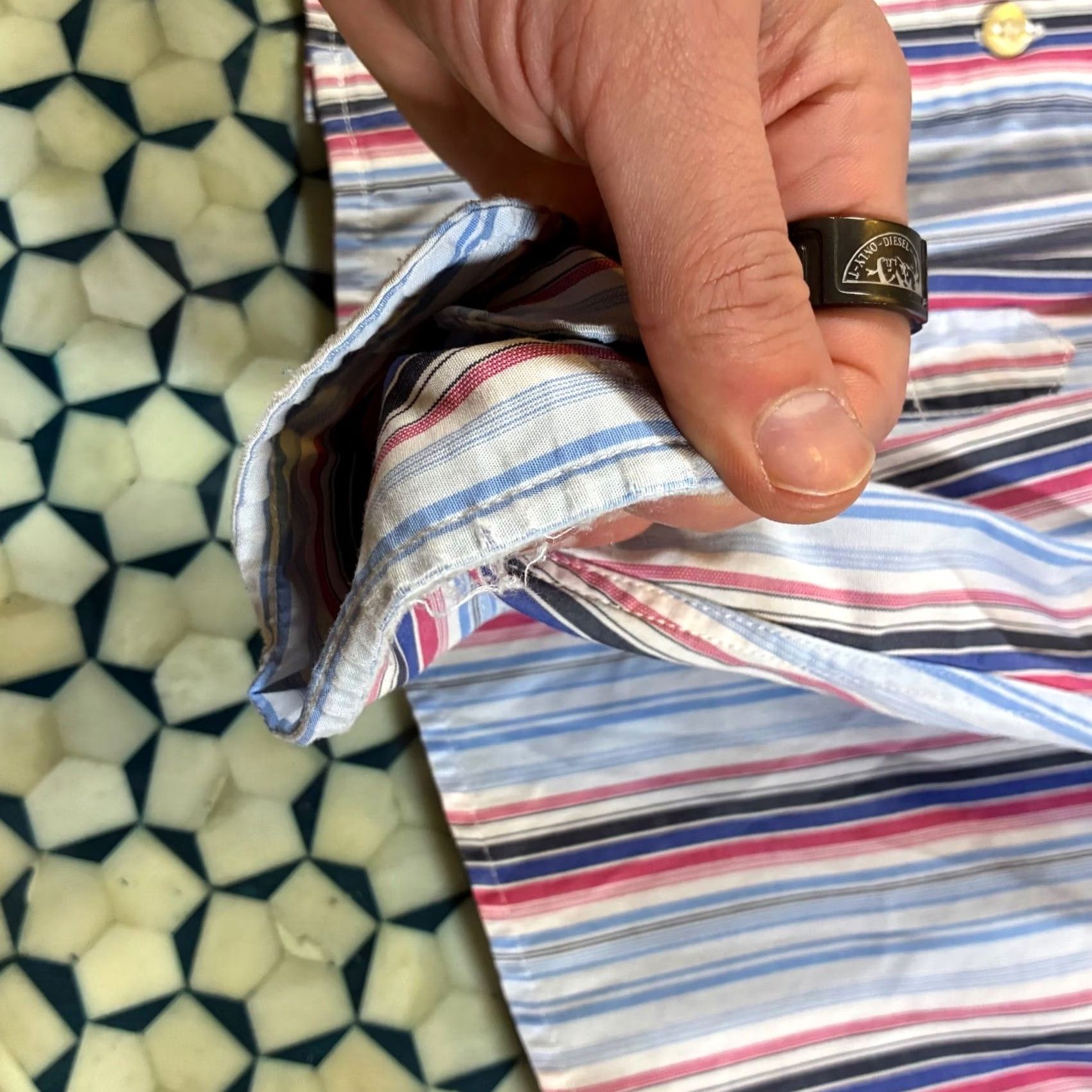 Gap GAP Shirt Mens L Long Sleeve Button-Up Striped Cotton Classic Fit Collar Button-Down Size US L / EU 52-54 / 3 - 6 Thumbnail