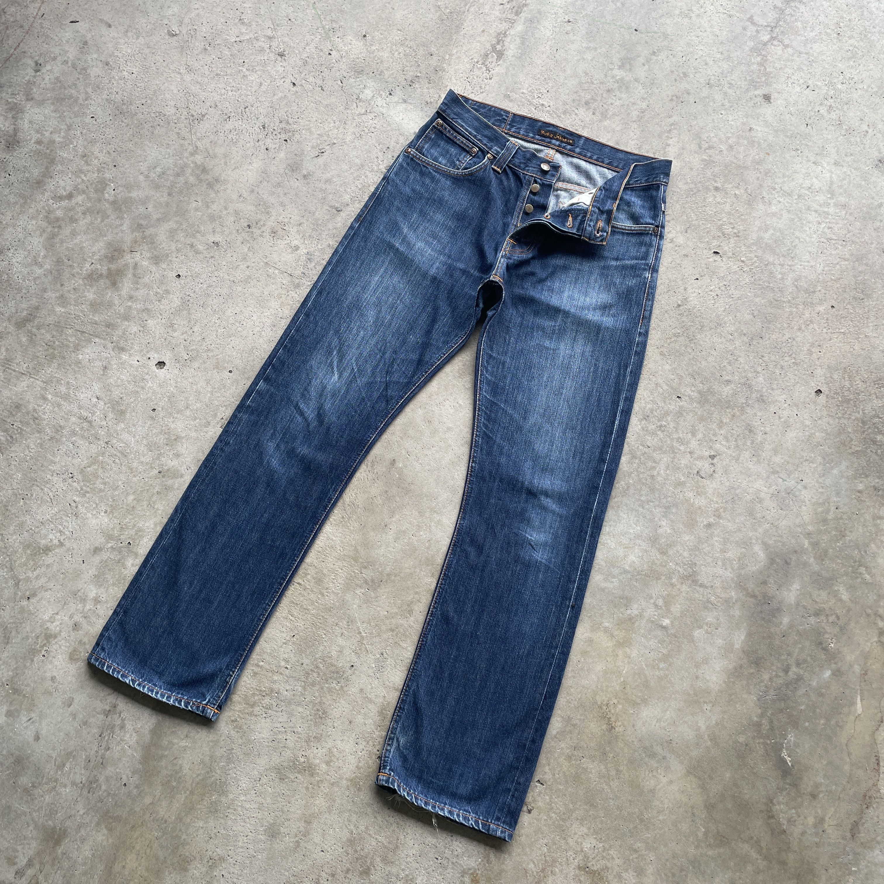 Nudie Jeans W32x31 VINTAGE NUDIE JEANS FLYBUTTON FADED PANTS DENIM Size US 32 / EU 48 - 1 Thumbnail