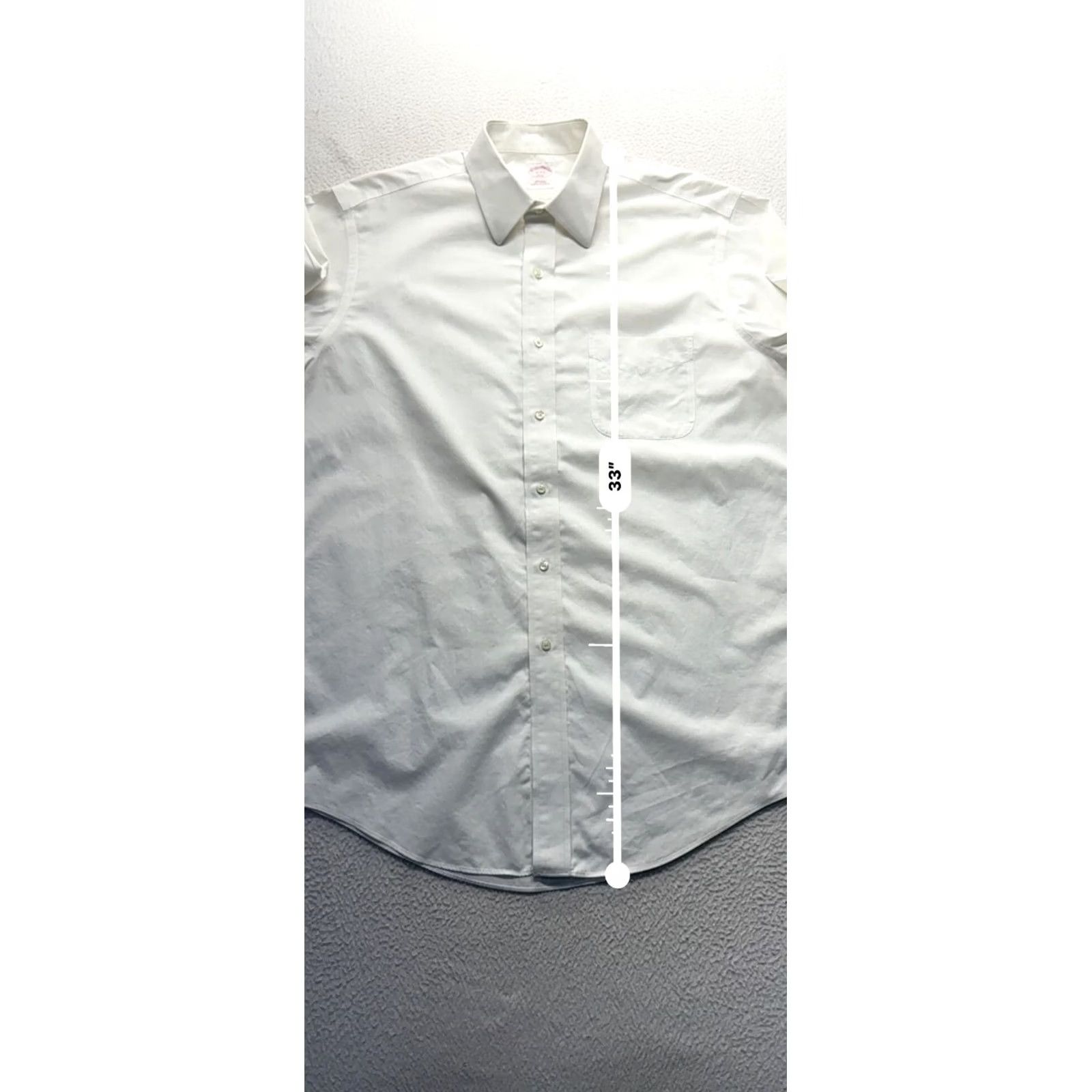 Brooks Brothers Brooks Brothers Dress Shirt Mens White Non-Iron 15-4/5 346 Style 9540 Shirt Size 40R - 5 Thumbnail