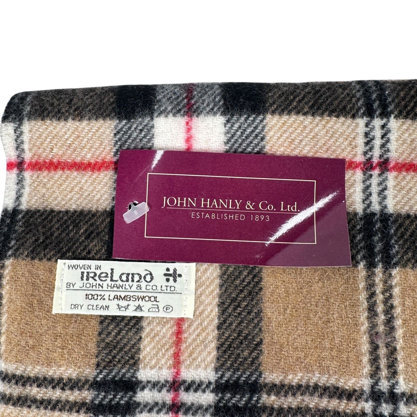 Other John Hanly Irish Wool Scarf Short Camel of Merrick Unisex Size ONE SIZE - 5 Thumbnail