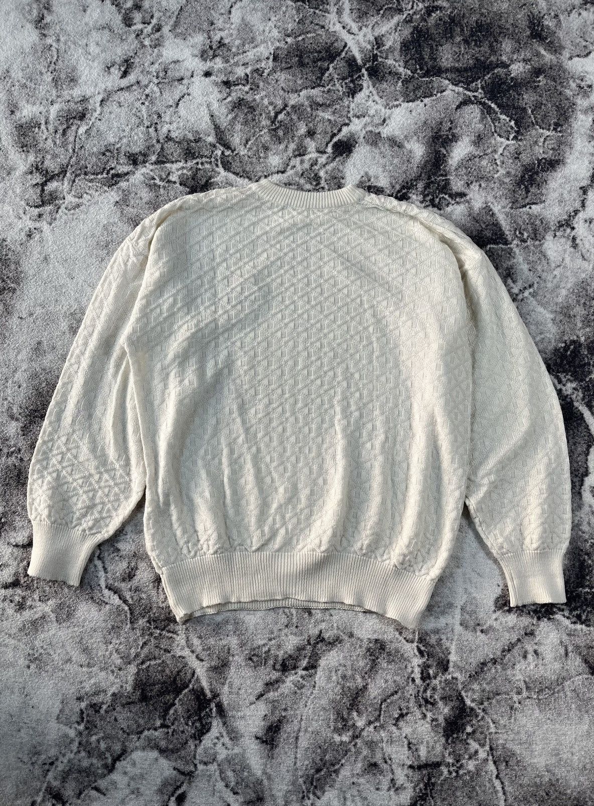 Other Vintage Gucci Style Knit Sweater Logo Embroidery Cream Size US XL / EU 56 / 4 - 7 Thumbnail
