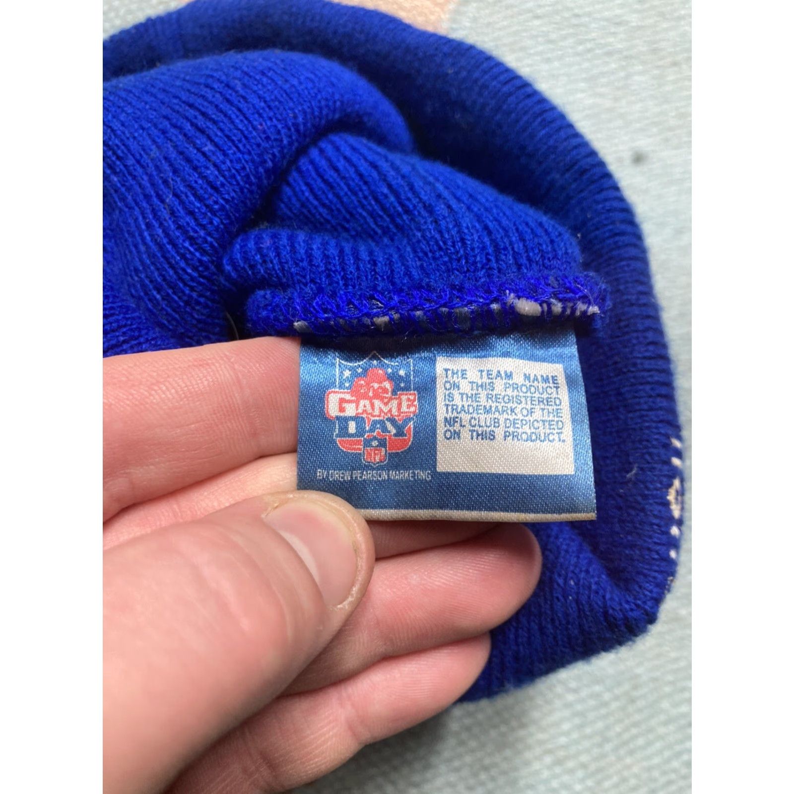 NFL VINTAGE Detroit Lions Beanie Skull Cap Skully NFL Football Big Logo Drew Pearson Men One Size Blue Logo Men/NFL? Size ONE SIZE - 6 Thumbnail