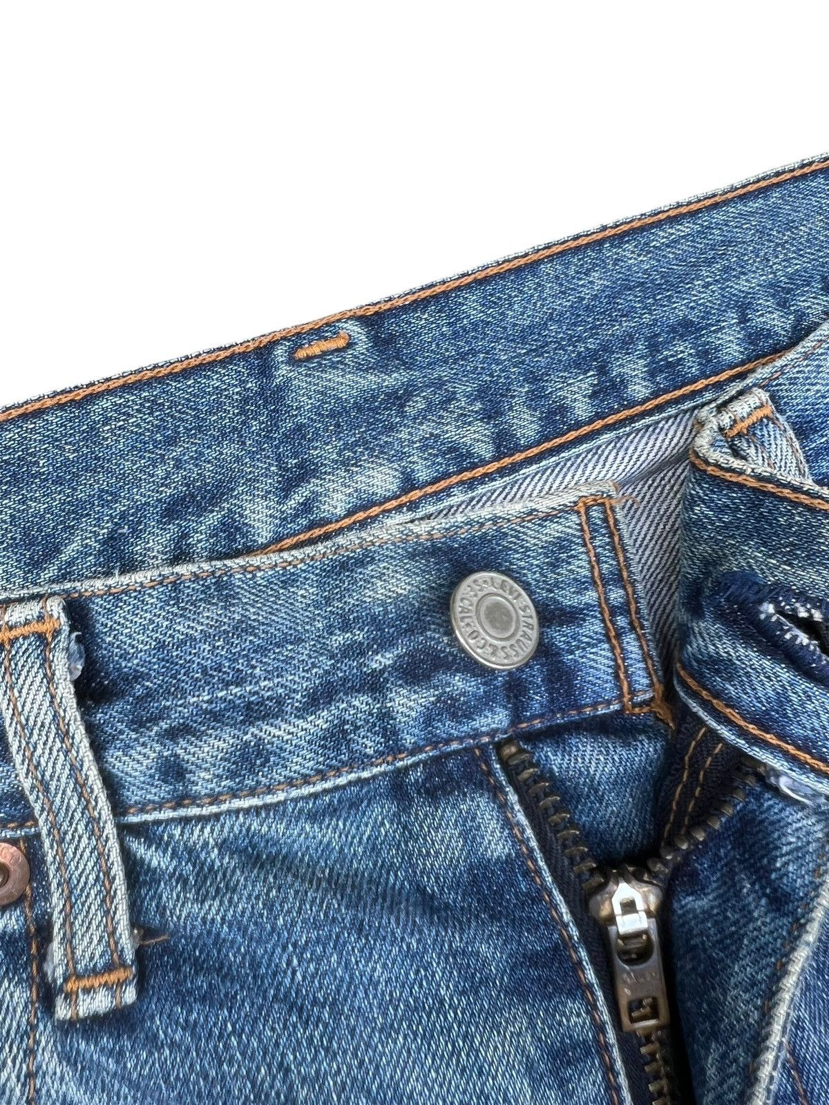 Levi's 1994 Levi’s 502 XX Big E Aging Mud Denim Selvedge Jeans Size US 32 / EU 48 - 7 Thumbnail