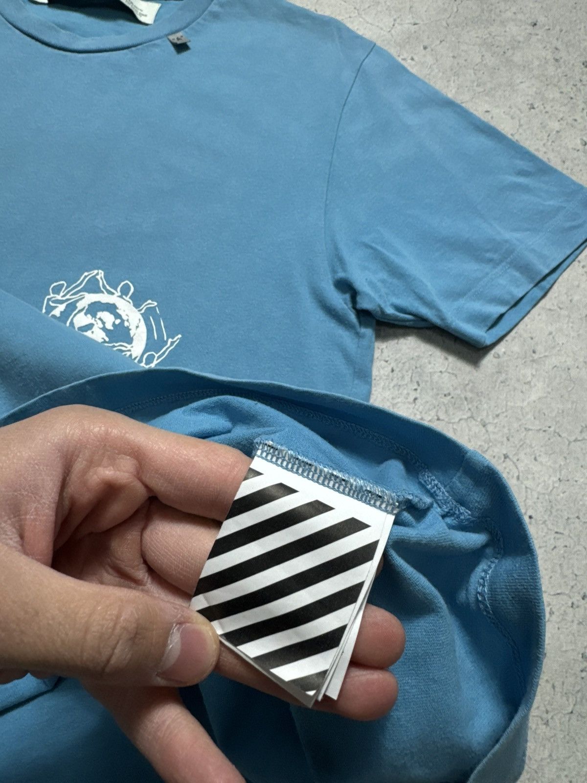 Off-White Off-White Luxury Blue T-Shirt Size M Big Logo Size US M / EU 48-50 / 2 - 7 Thumbnail