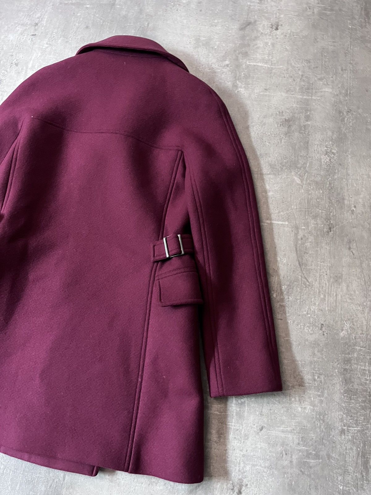 Alaia Alaia Double Breasted Burgundy Wool Coat Size M / US 6-8 / IT 42-44 - 8 Thumbnail
