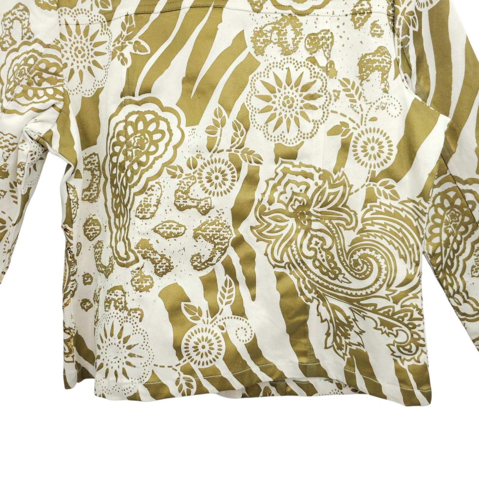 Other Berek Zebra Paisley Sequin Jacket M Vintage Snap Front Y2K Size M / US 6-8 / IT 42-44 - 17 Thumbnail