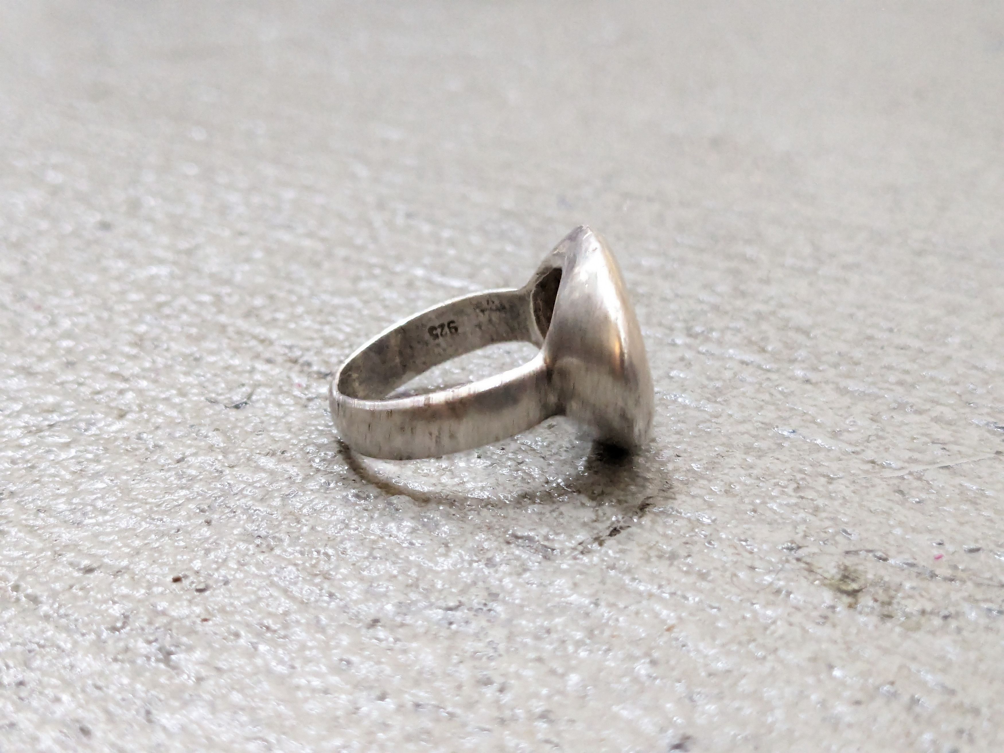 Jewelry Vintage Sterling Silver Ring Size 6.75 Art Deco Mid Century Size ONE SIZE - 2 Thumbnail