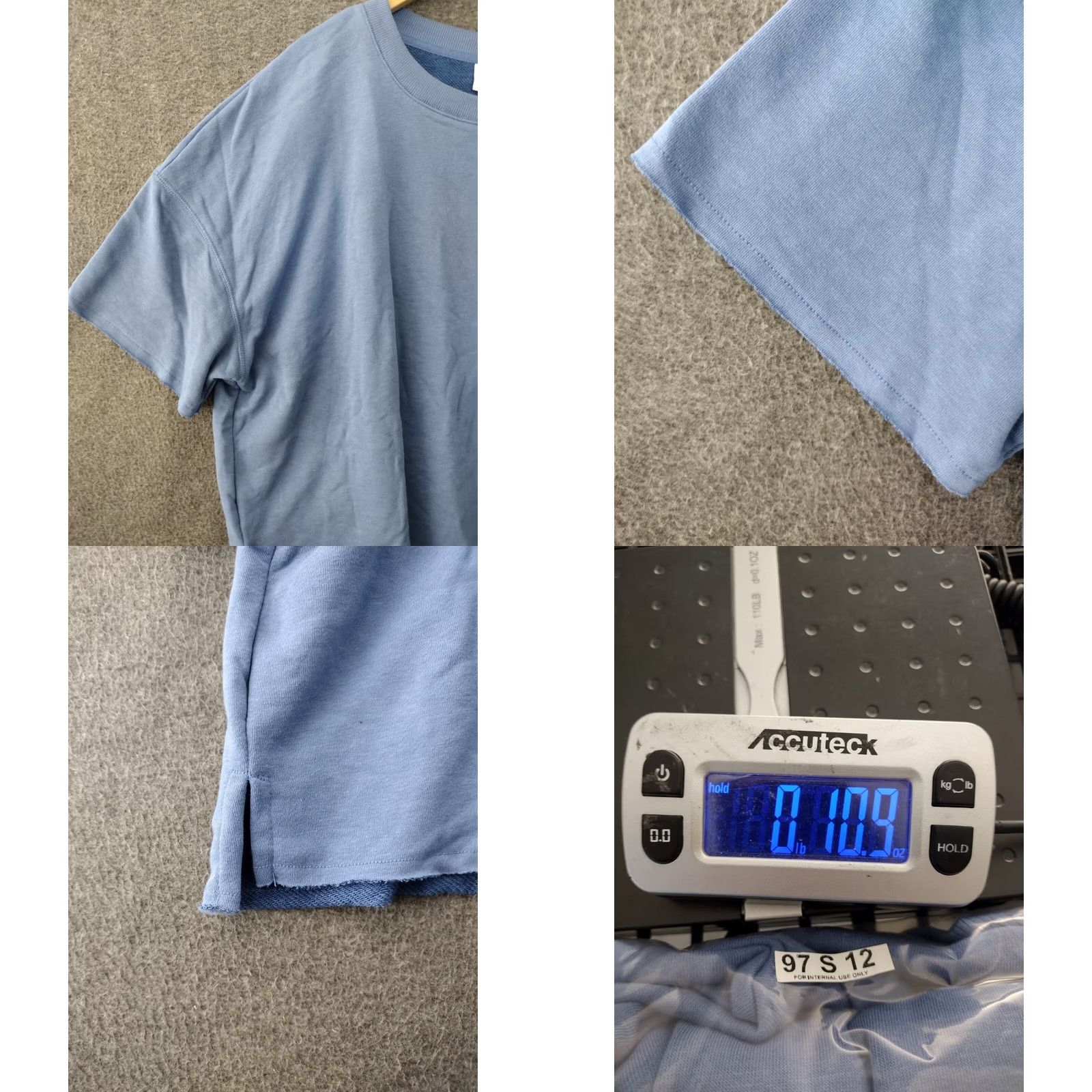 Vintage Secret Treasures Blue Crop Sleepshirt 2X Adult Womens Cotton Blend Crew Neck Short Sleeve Lounge Sleepwear Size XXL / US 16-18 / IT 52-54 - 8 Thumbnail