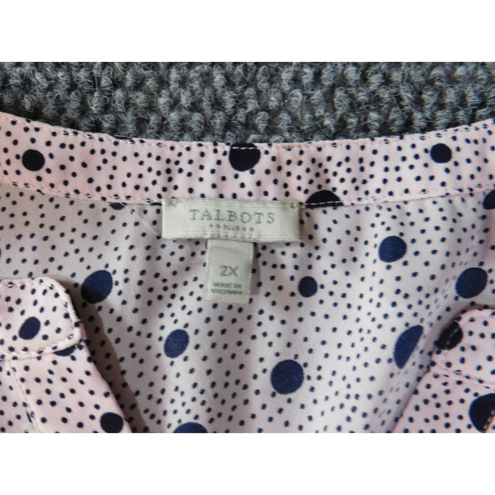 Talbots Talbots Blouse 2X Women Purple Sleeveless Round Neck Polyester Casual Pullover Top Womens Plus Size 2X Colorful Lightweight Size XXL / US 16-18 / IT 52-54 - 5 Thumbnail