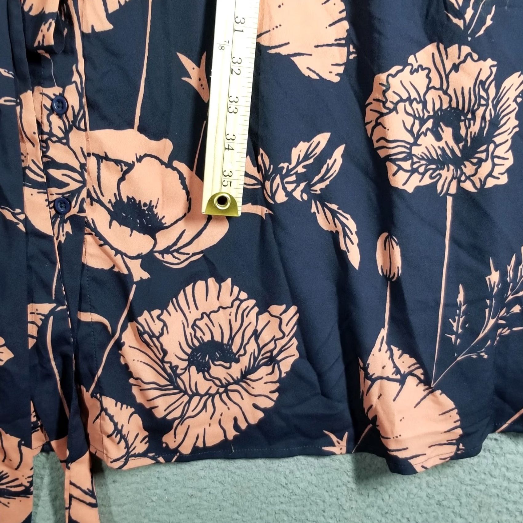 Vintage eShakti Shirt Dress 3X Blue Pink Short Sleeve Floral Artsy Tie Dress Womens 26W Size XXL / US 16-18 / IT 52-54 - 5 Thumbnail