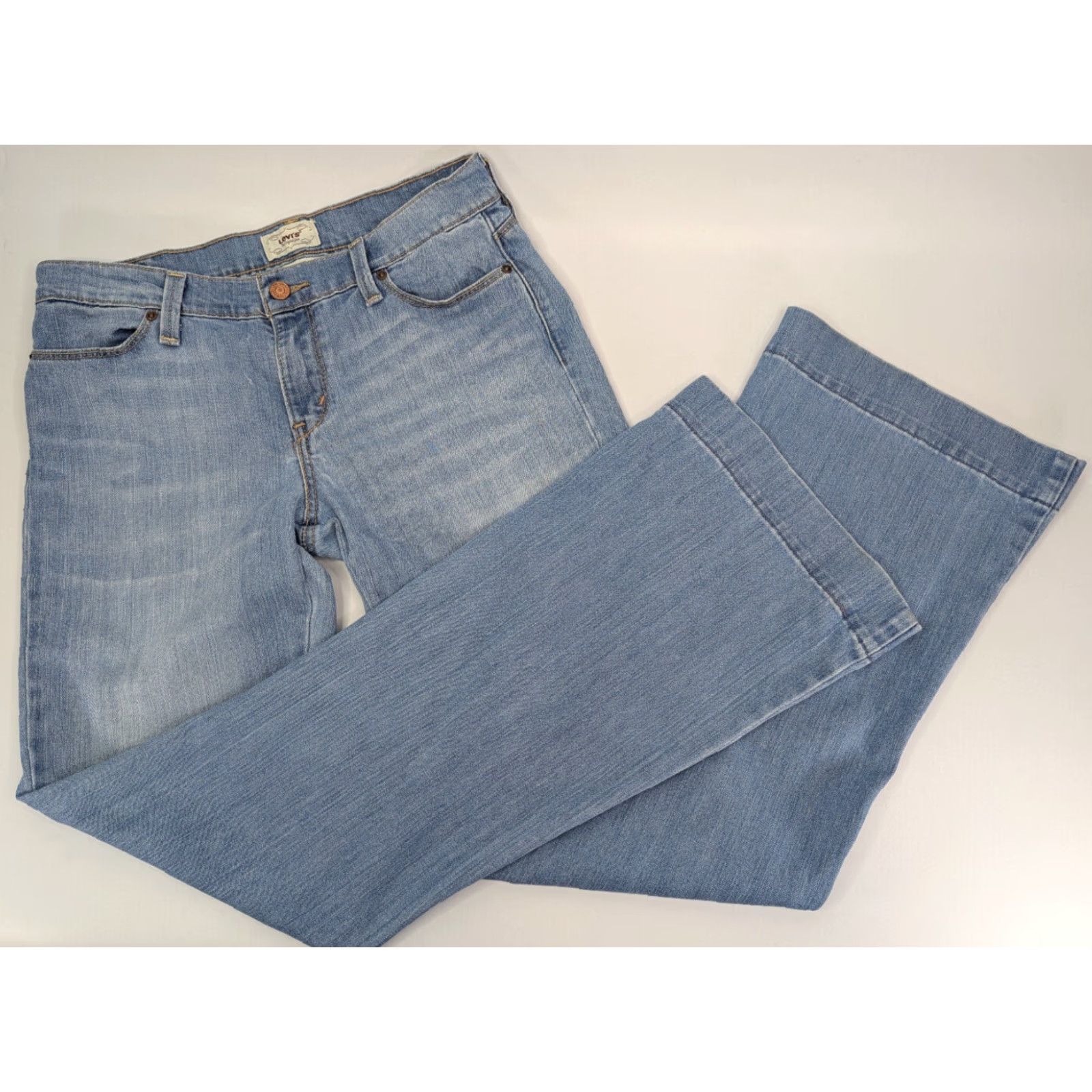 Levi's VINTAGE Levi's 544 Ultimate Lift Flare Jeans Women's Blue 8 Denim Cotton Elastane Pockets Y2K Western Women Size 30" / US 8 / IT 44 - 2 Thumbnail