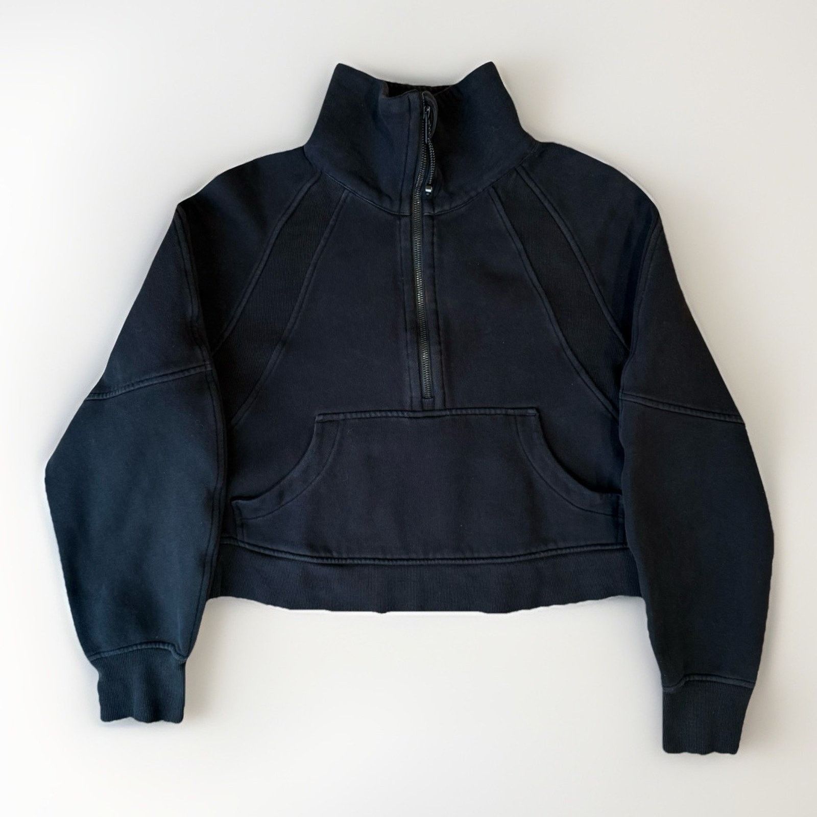 Lululemon Lululemon Scuba Funnel Neck Half Zip Pullover S Black Fleece Size S / US 4 / IT 40 - 1 Thumbnail