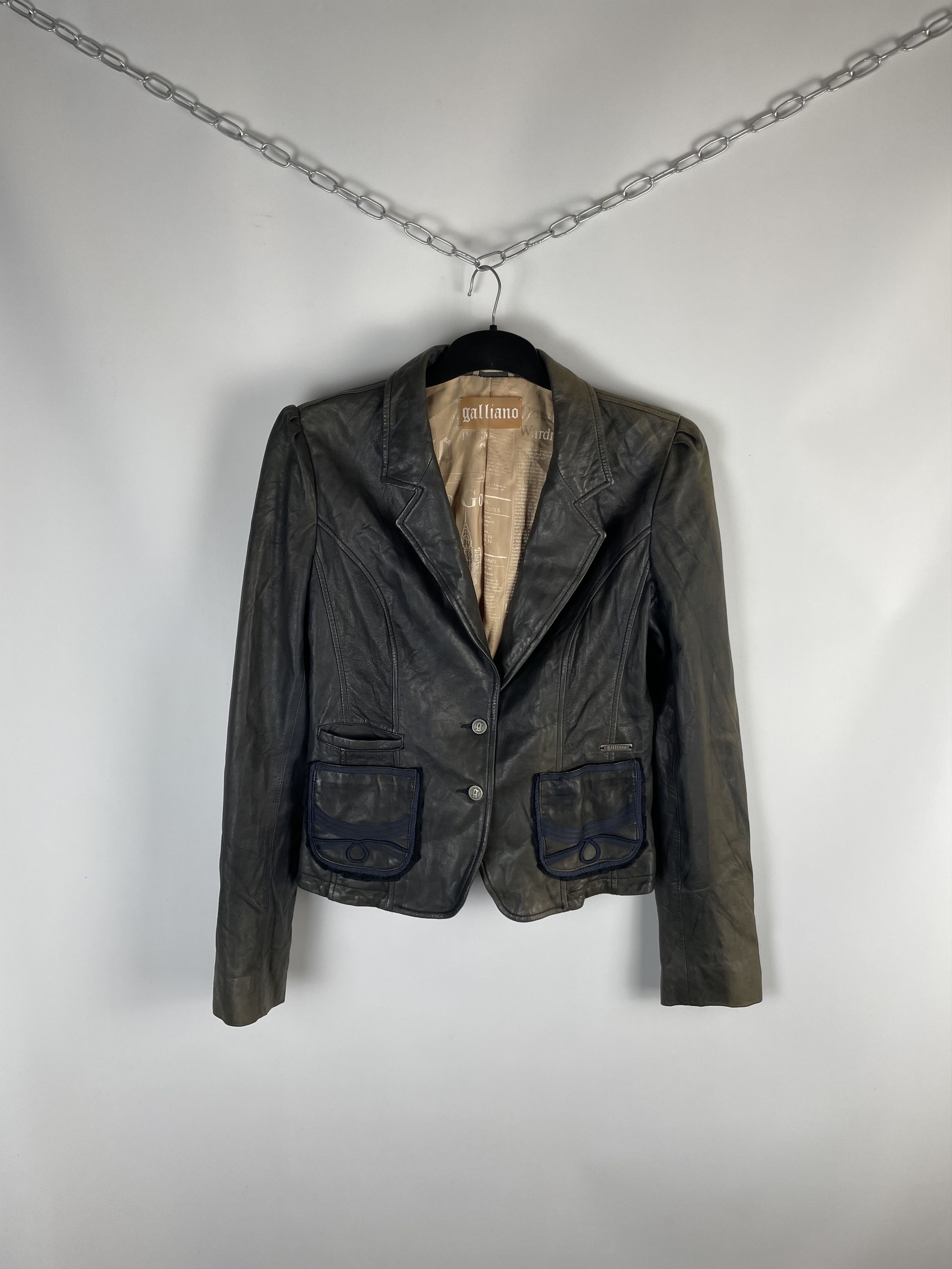 John Galliano John Galliano Real Leather Jacket Avant Garde Size L / US 10 / IT 46 - 1 Thumbnail