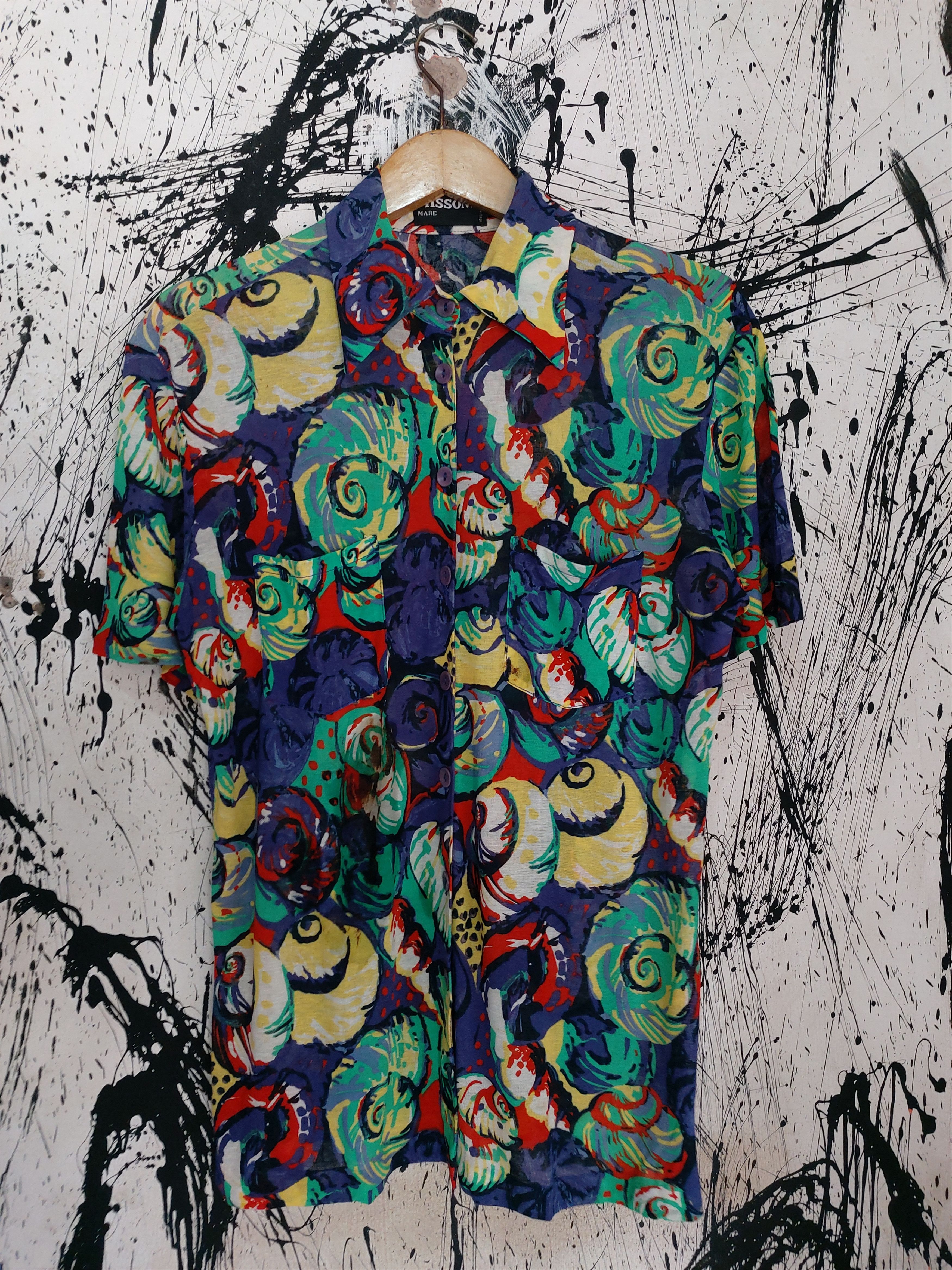Missoni MISSONI MARE SEASHELL PRINT SHORT SLEEVE CAMP COLLAR SHIRT Size US M / EU 48-50 / 2 - 1 Thumbnail