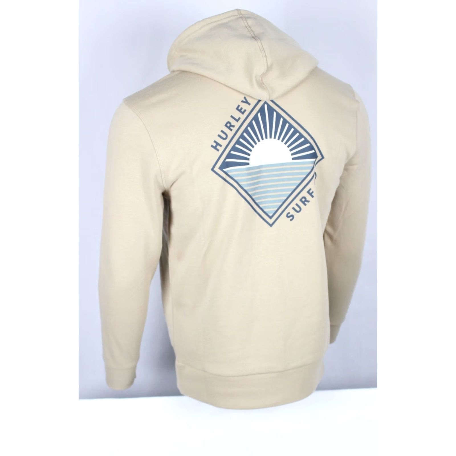 Hurley Hurley Men's Surf Co Sunset Graphic Hoodie Sweatshirt Size Medium Beige Size US M / EU 48-50 / 2 - 2 Thumbnail