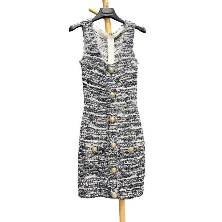 Balmain Balmain Stylish Sleeveless Knit Dress -2507 Size S / US 4 / IT 40 - 1 Thumbnail