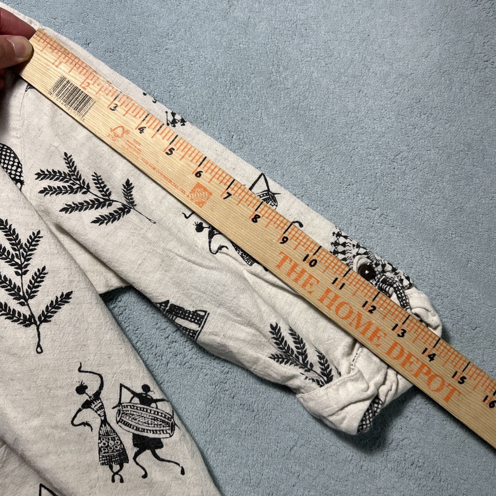 Fabiana Filippi VTG Linen Blend Aztec Native Tunic Large Caveman Wall Art Size L / US 10 / IT 46 - 13 Thumbnail