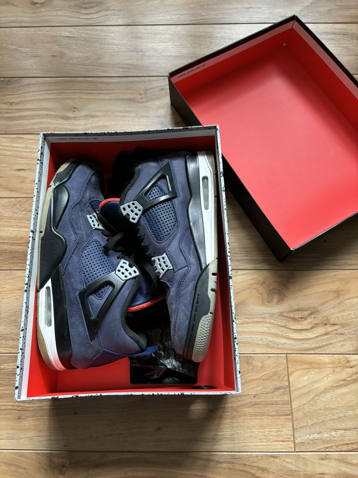 image of Air Jordan 4 Wntr Shoes in Blue, Men's (Size 10)