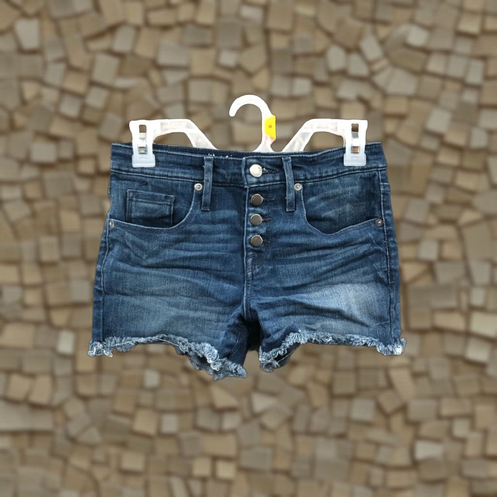 Mossimo Mossimo Shorts Womens Size 0 Dark Wash Blue Denim Mid Rise 5-Pocket Casual Jean Shorts Womens Mossimo Blue Denim Shorts Size 25" / US 0 / IT 36 - 1 Thumbnail