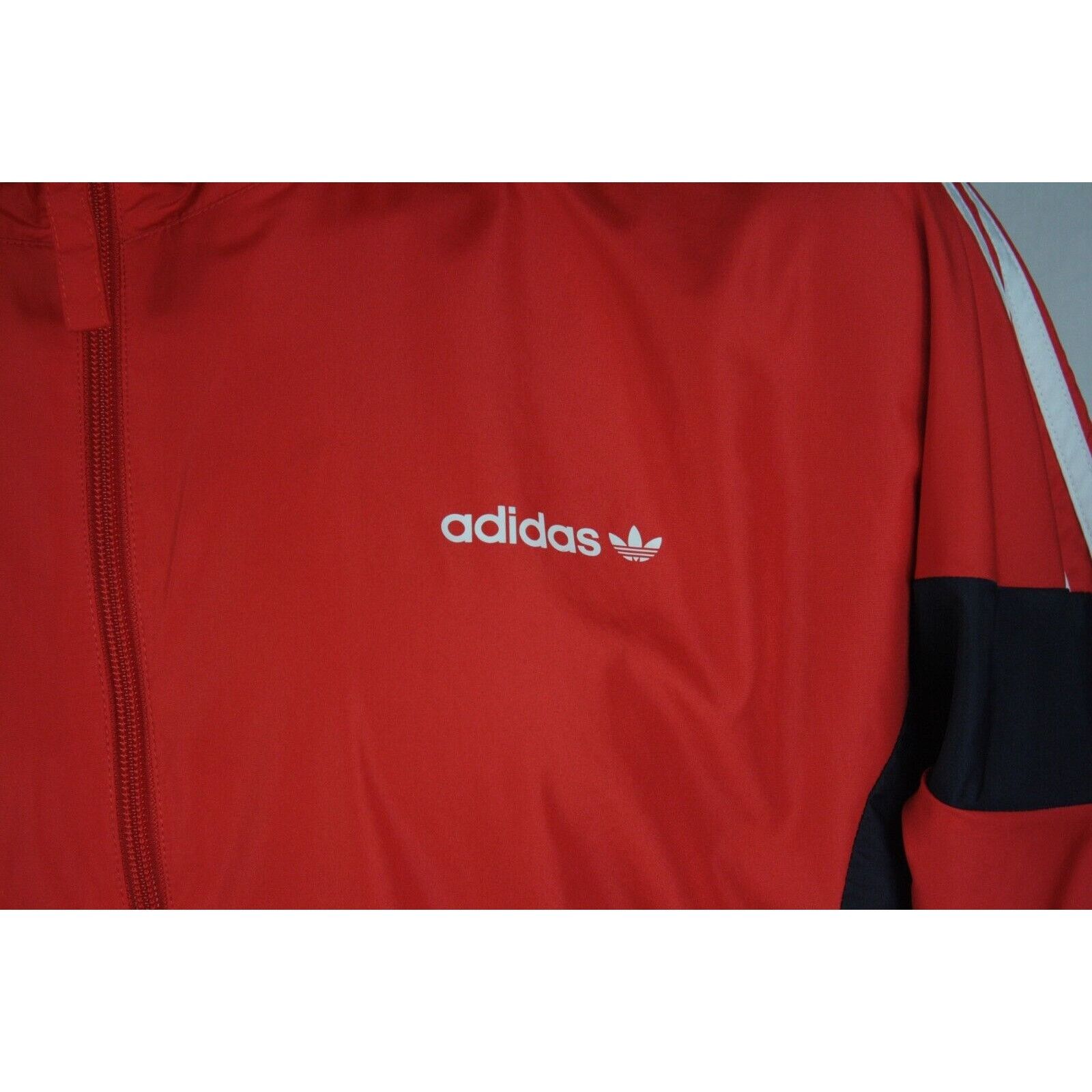 Adidas Adidas Trefoil Logo Spell Out Colorblock Hooded Windbreaker Size US L / EU 52-54 / 3 - 2 Thumbnail