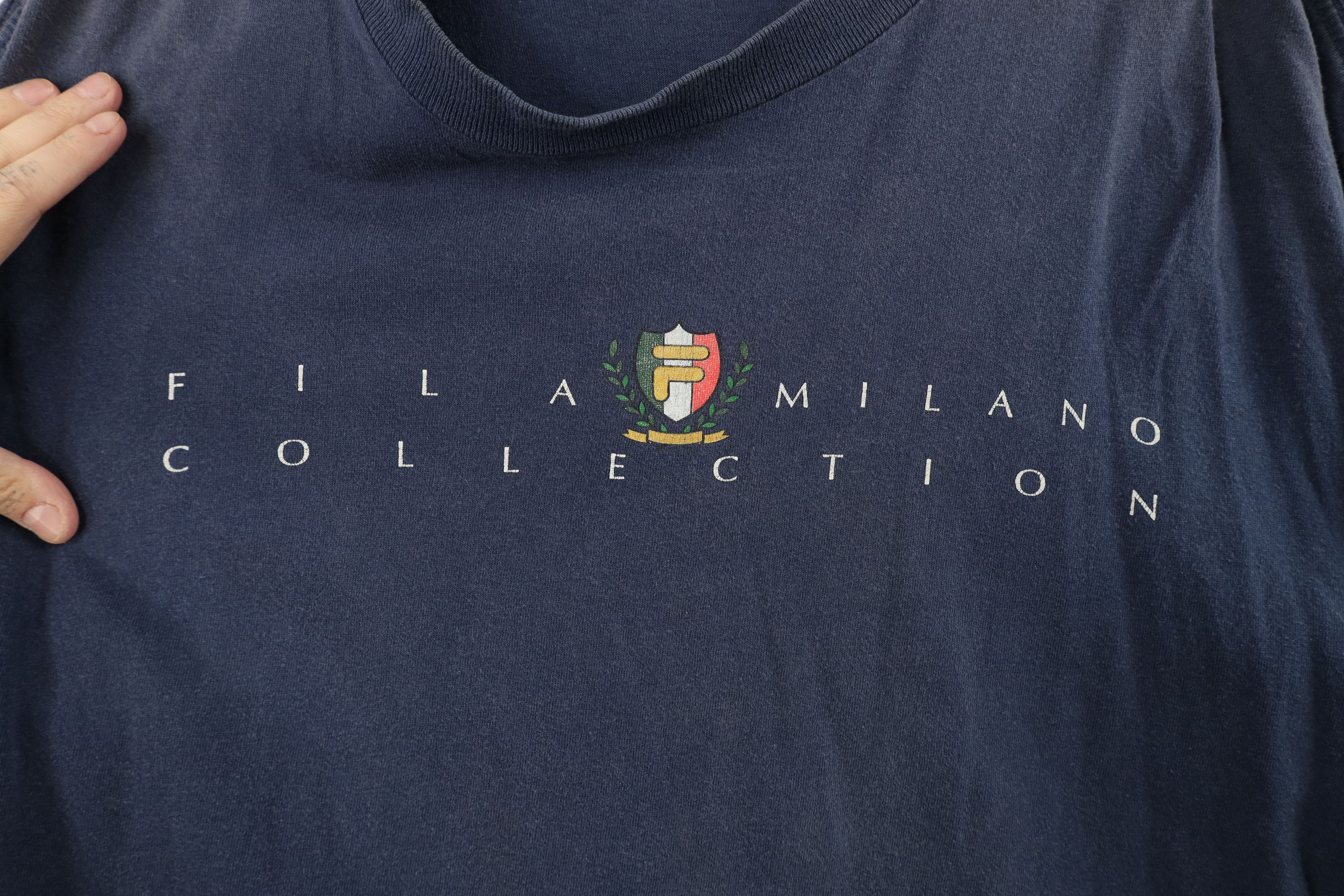 Fila Vintage 90s Fila Milano Spell Bjorn Borg Tennis T-Shirt USA Size US L / EU 52-54 / 3 - 4 Thumbnail
