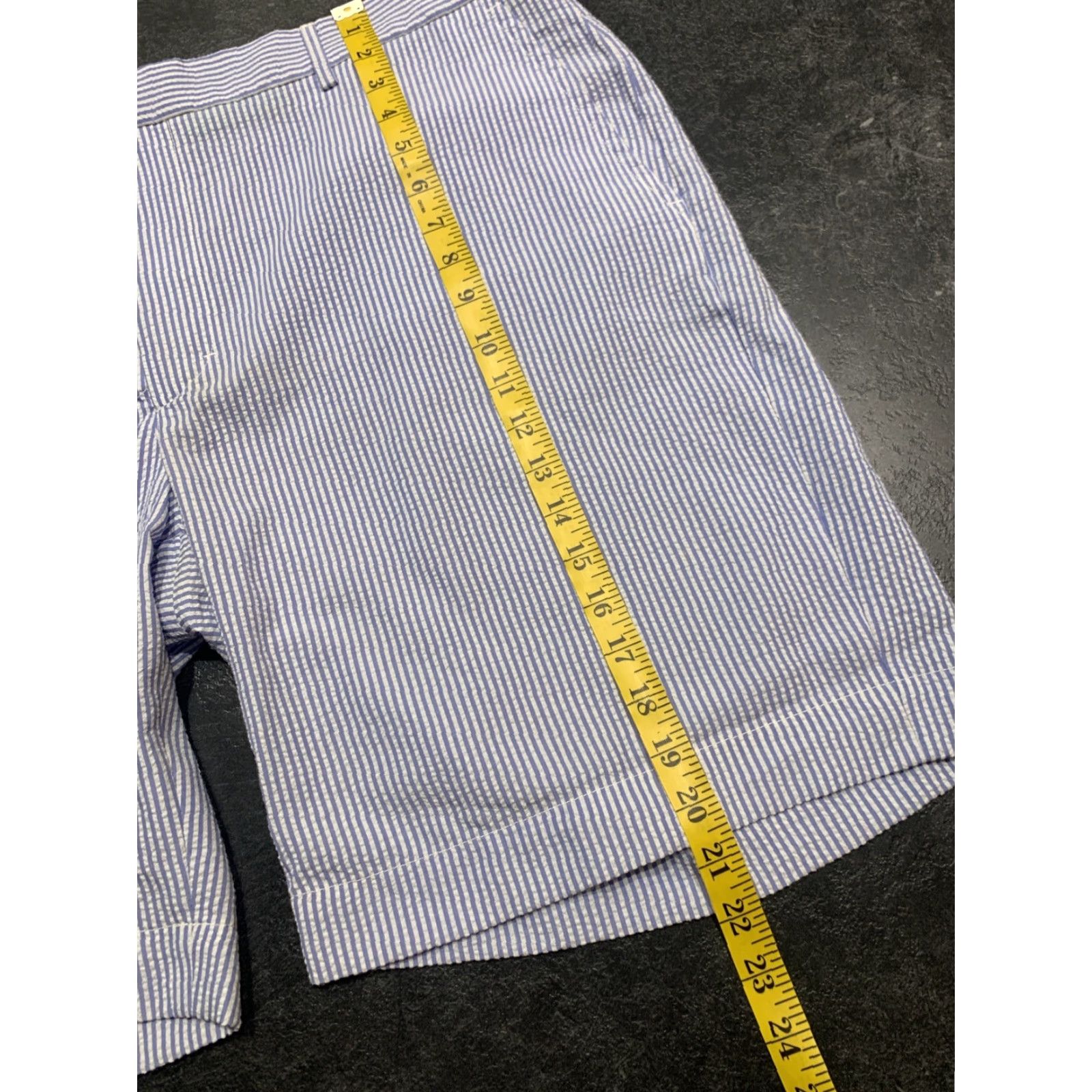 Vintage Fairway & Greene Men's Golf Shorts Size 42 Blue & White Stripe Seersucker Casual Bermuda Size US 42 / EU 58 - 4 Thumbnail