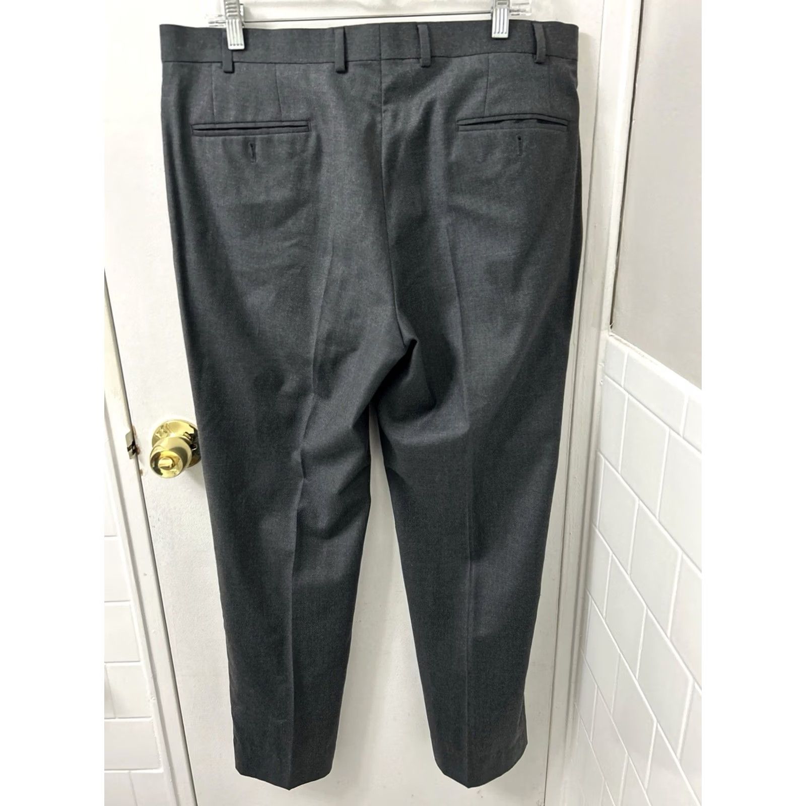 Ralph Lauren Lauren Ralph Lauren Dress Pants Mens 36x31 Gray Wool-Blend Straight Leg Trousers Size US 36 / EU 52 - 7 Thumbnail