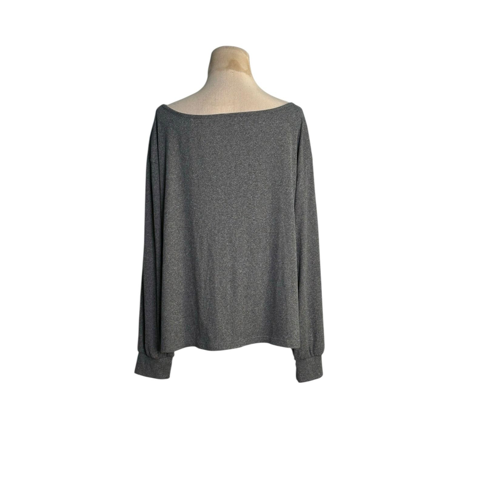 Shein Shein gray long sleeves boat neck top size Large Size L / US 10 / IT 46 - 10 Thumbnail