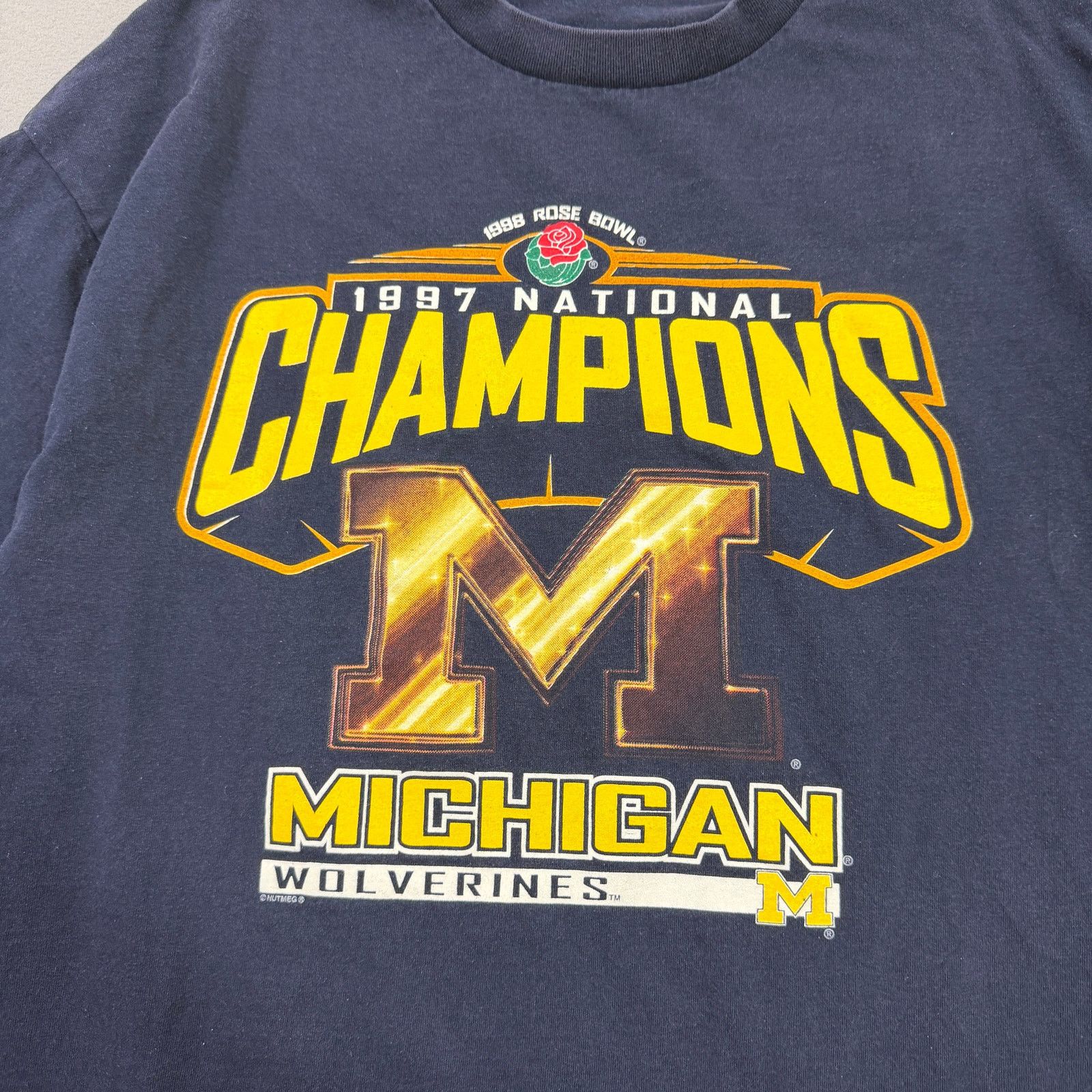 Vintage Vintage 1997 Michigan Wolverines National Championship Shirt Size US XXL / EU 58 / 5 - 3 Thumbnail