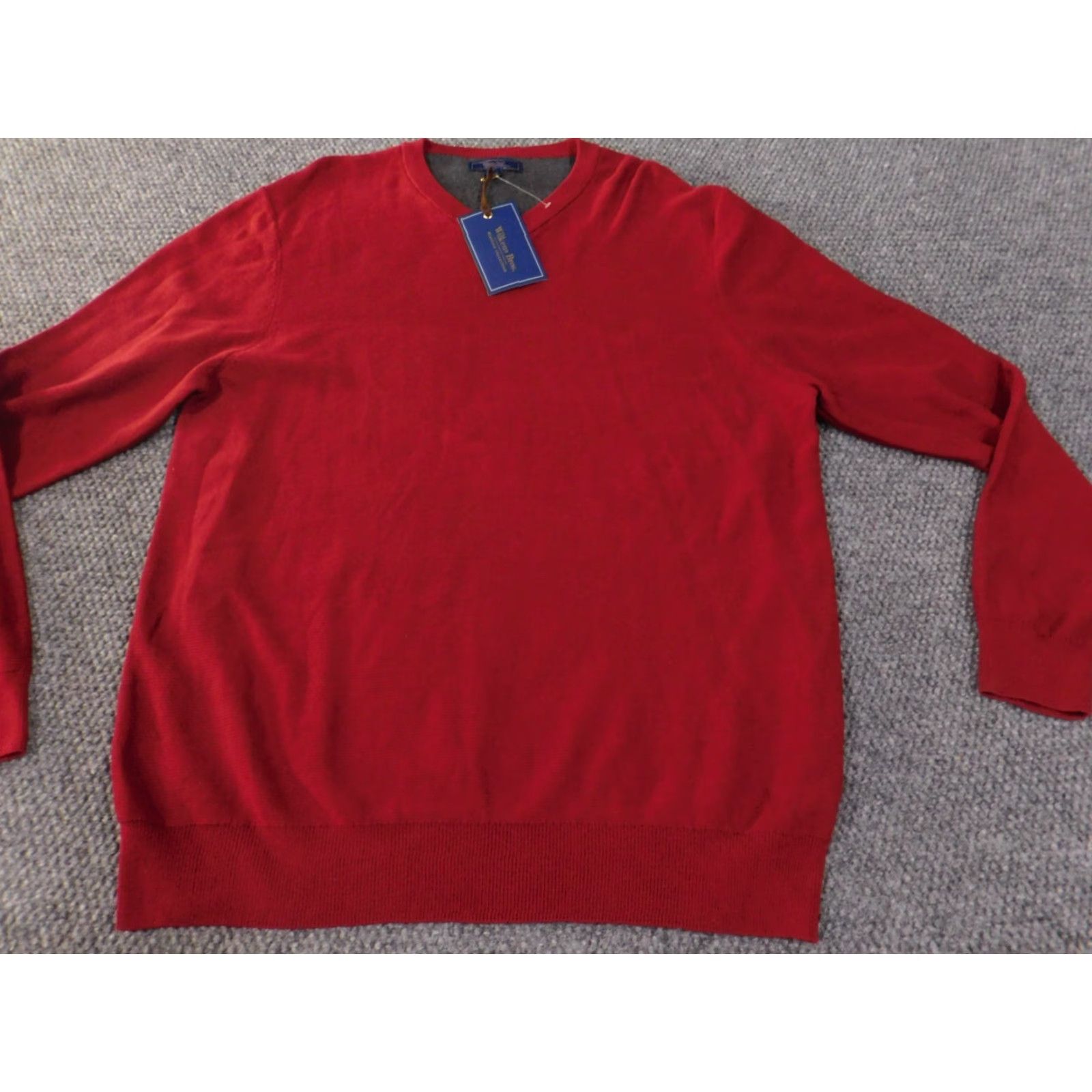 Vintage wilkens bros heritage collection sweater XL red v-neck mens pullover knit Size US XL / EU 56 / 4 - 3 Thumbnail