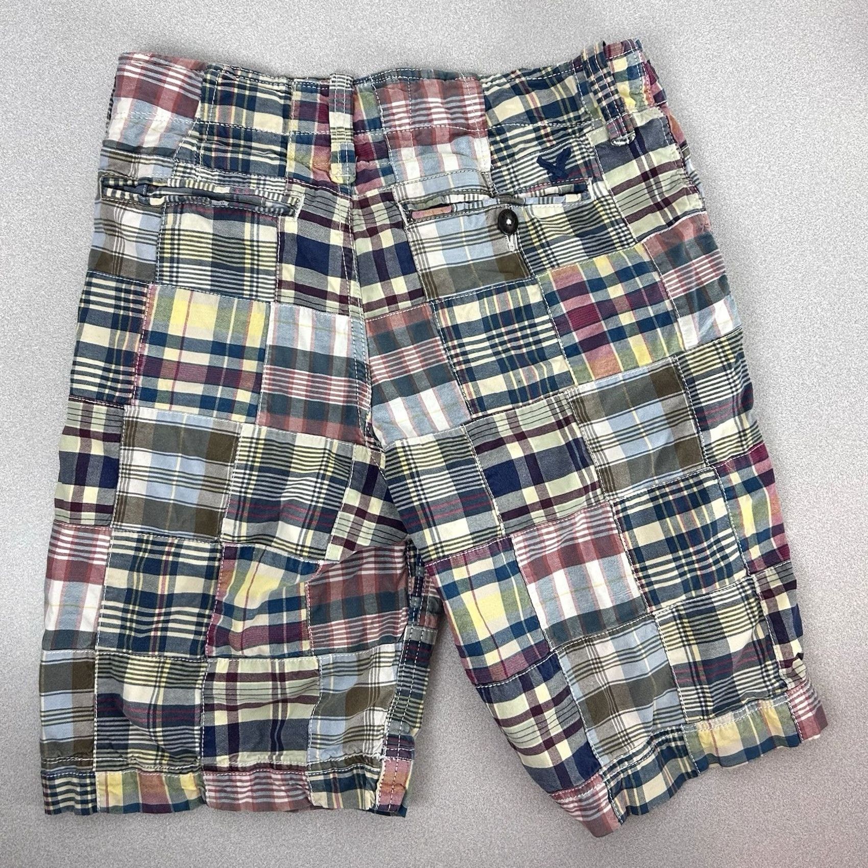 American Eagle Outfitters AMERICAN EAGLE Outfitters Shorts Mens 28 Plaid Patchwork Classic Length Bermuda Casual Travel Workwear Multicolor Cotton Button? Zip Pocket Size US 28 / EU 44 - 4 Thumbnail
