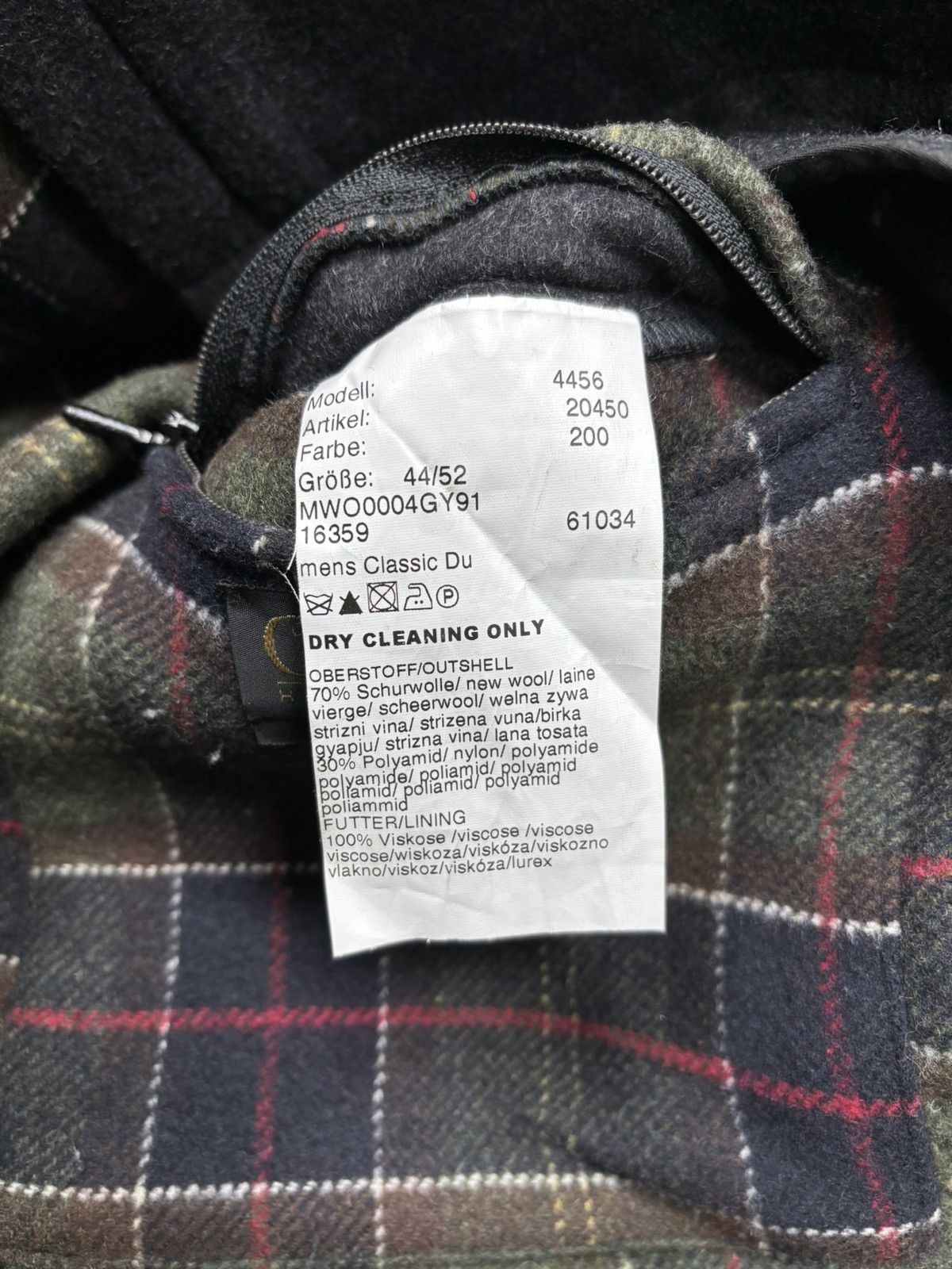 Barbour Mens wool jacket Barbour Classic Duffle Coat Size 52 Size US L / EU 52-54 / 3 - 14 Thumbnail