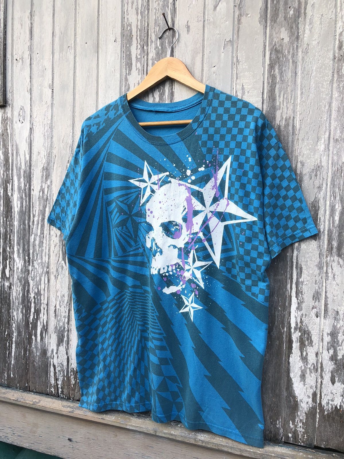 Vintage Vintage Y2K Skull Grunge Graphic Tshirt Size US L / EU 52-54 / 3 - 3 Thumbnail
