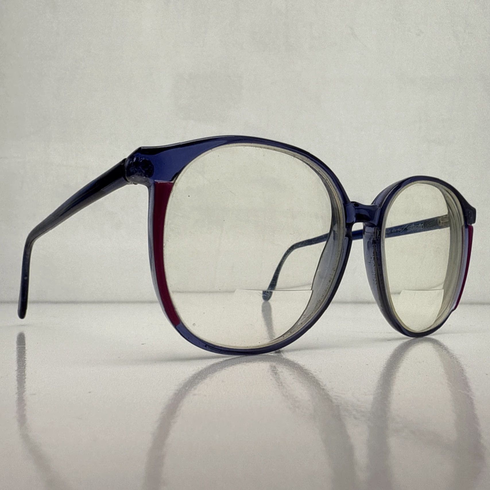 Silhouette VINTAGE Silhouette M1159 Blue Purple Round Glasses Austria Frames Only 56-16 140 Unisex Mens Womens 56mm 56mm Gray Lens 140 mm 16mm Bridge Size ONE SIZE - 2 Thumbnail