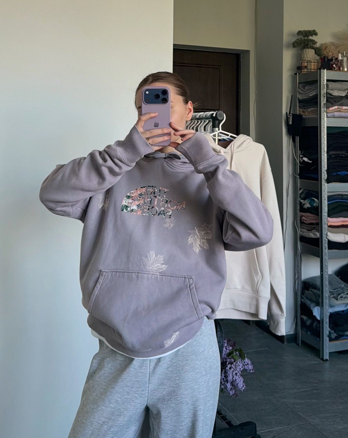 The North Face Vintage hoodie The North Face TNF big logo leaves custom Size L / US 10 / IT 46 - 1 Thumbnail