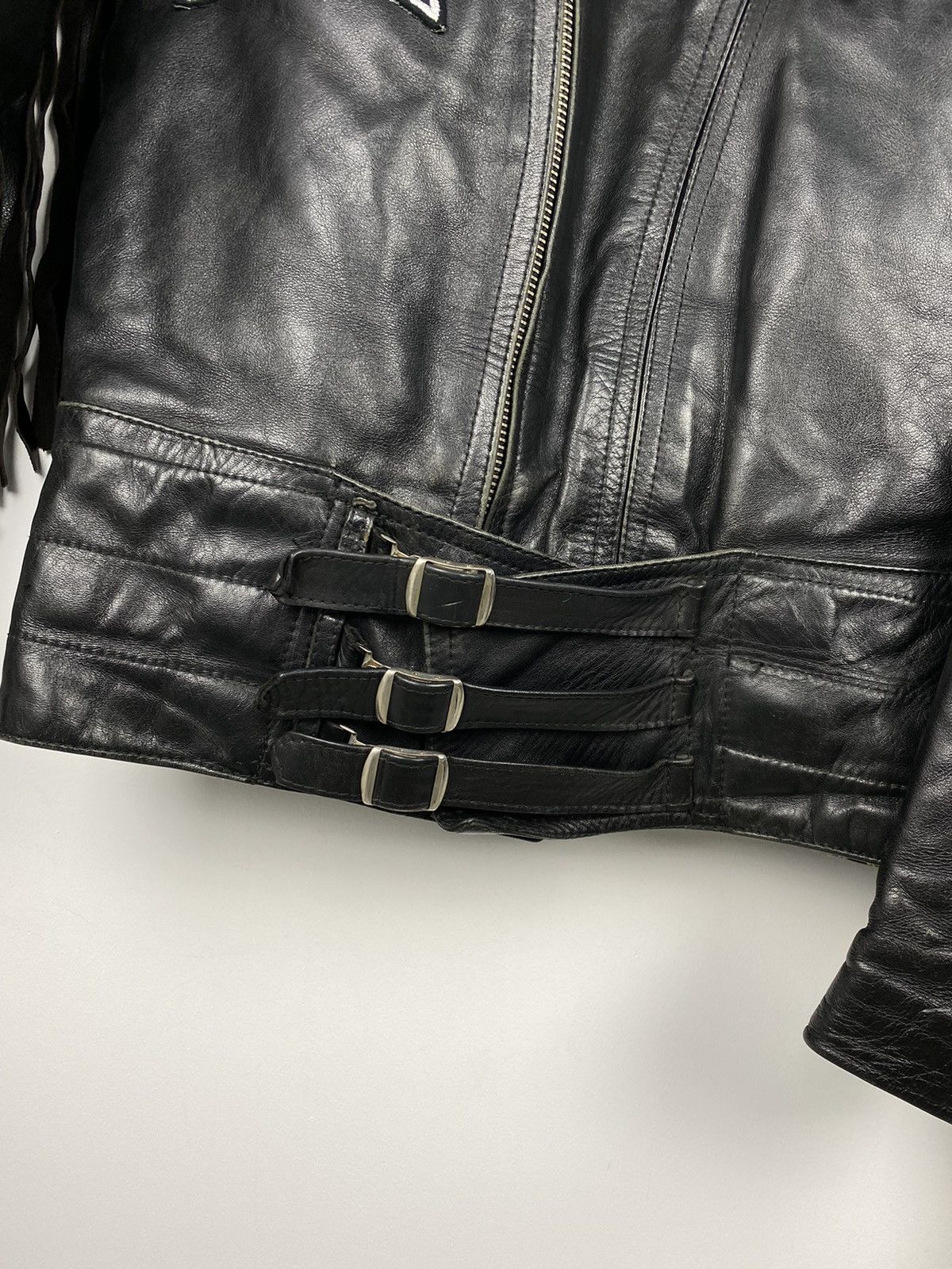 Vintage Vintage Harro Western Black Leather Jacket Motorcycle Y2K Size US L / EU 52-54 / 3 - 5 Thumbnail