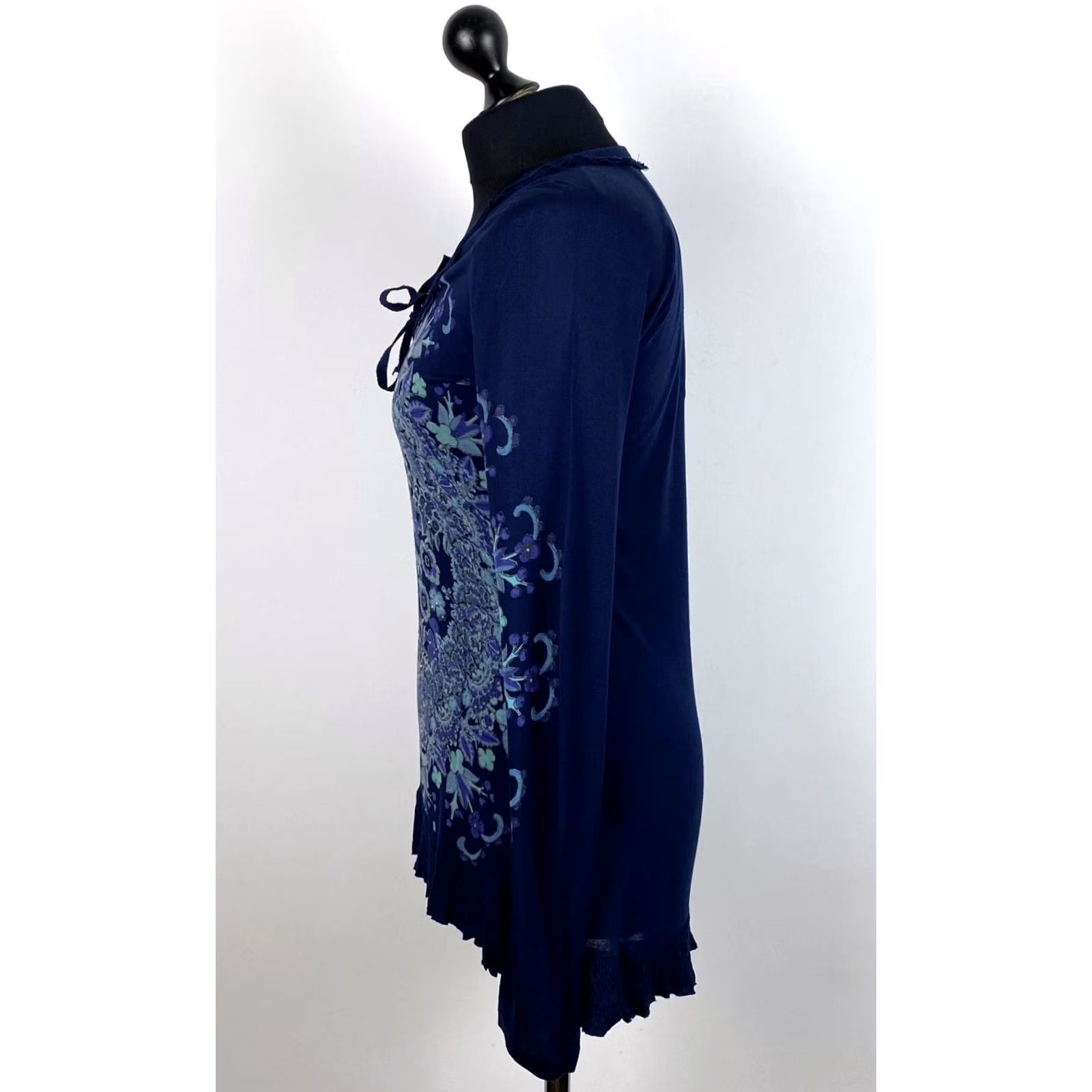 Desigual Desigual Shirt Womens L Tunic Blue 46T2424 XS? Size L / US 10 / IT 46 - 3 Thumbnail