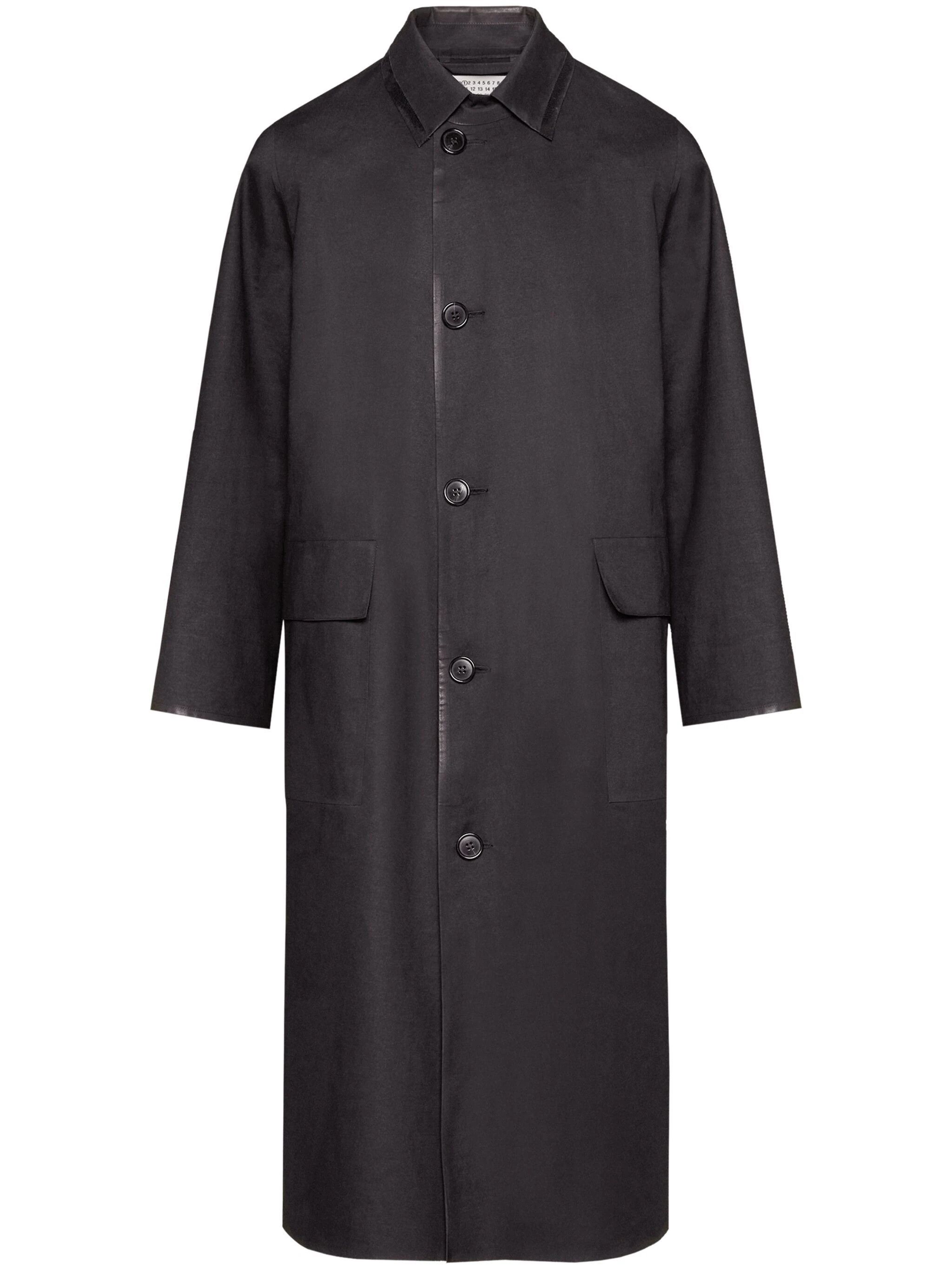 Maison Margiela o1s22i1n0724 Oversized Cotton Coat in Black Size S / US 4 / IT 40 - 2 Thumbnail