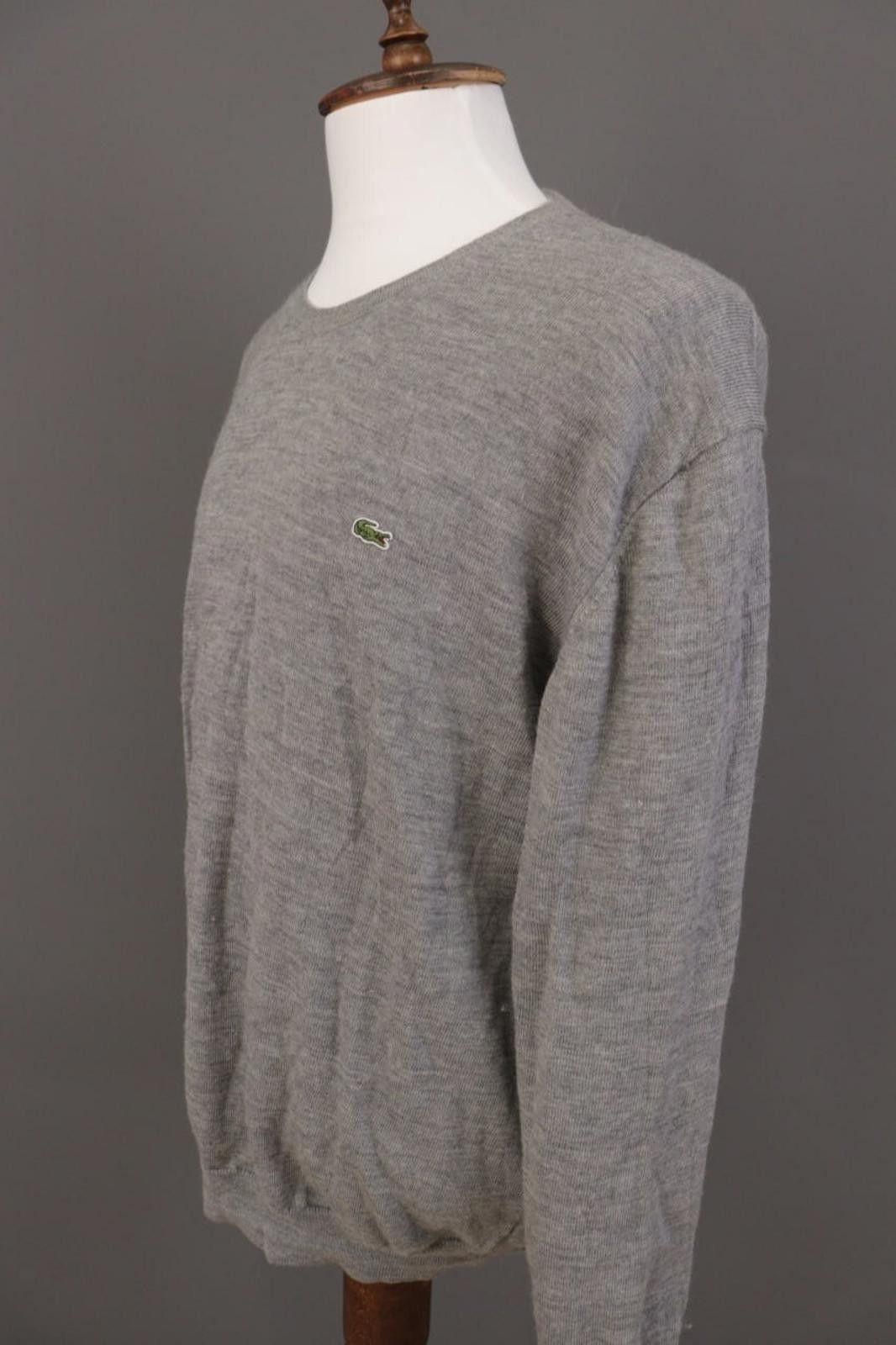 Lacoste Lacoste Gray Wool Knit Cewq Neck Long Sleeve Sweater Size 7 Size US M / EU 48-50 / 2 - 6 Thumbnail
