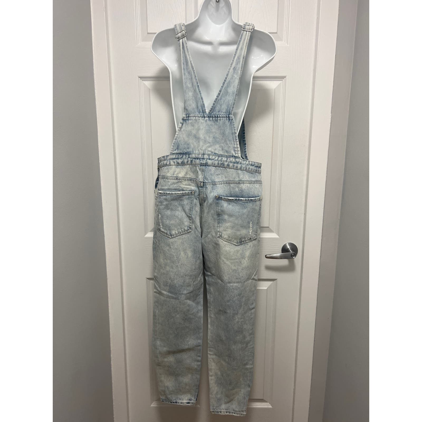 Forever 21 Light Wash Denim Skirt Overalls size 29 Forever 21 Size 29" - 5 Thumbnail