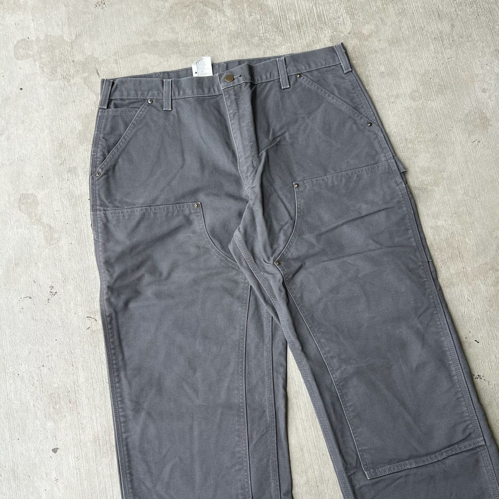 Carhartt × Vintage Carhartt gray double knee work wear carpenter pants Size US 37 - 2 Thumbnail