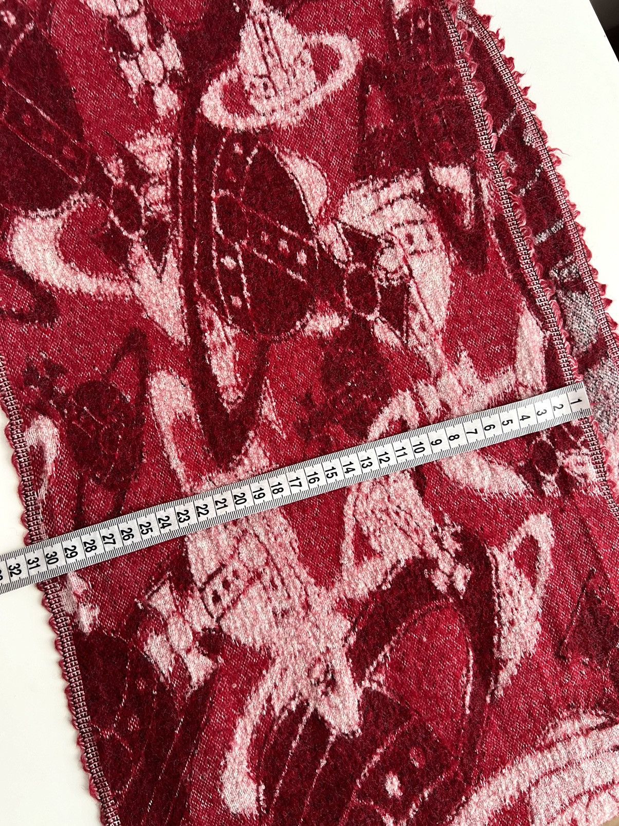 Vivienne Westwood 🔥Vintage Vivienne Westwood Orb Jacquard Wool Blend Red Scarf Size ONE SIZE - 11 Thumbnail
