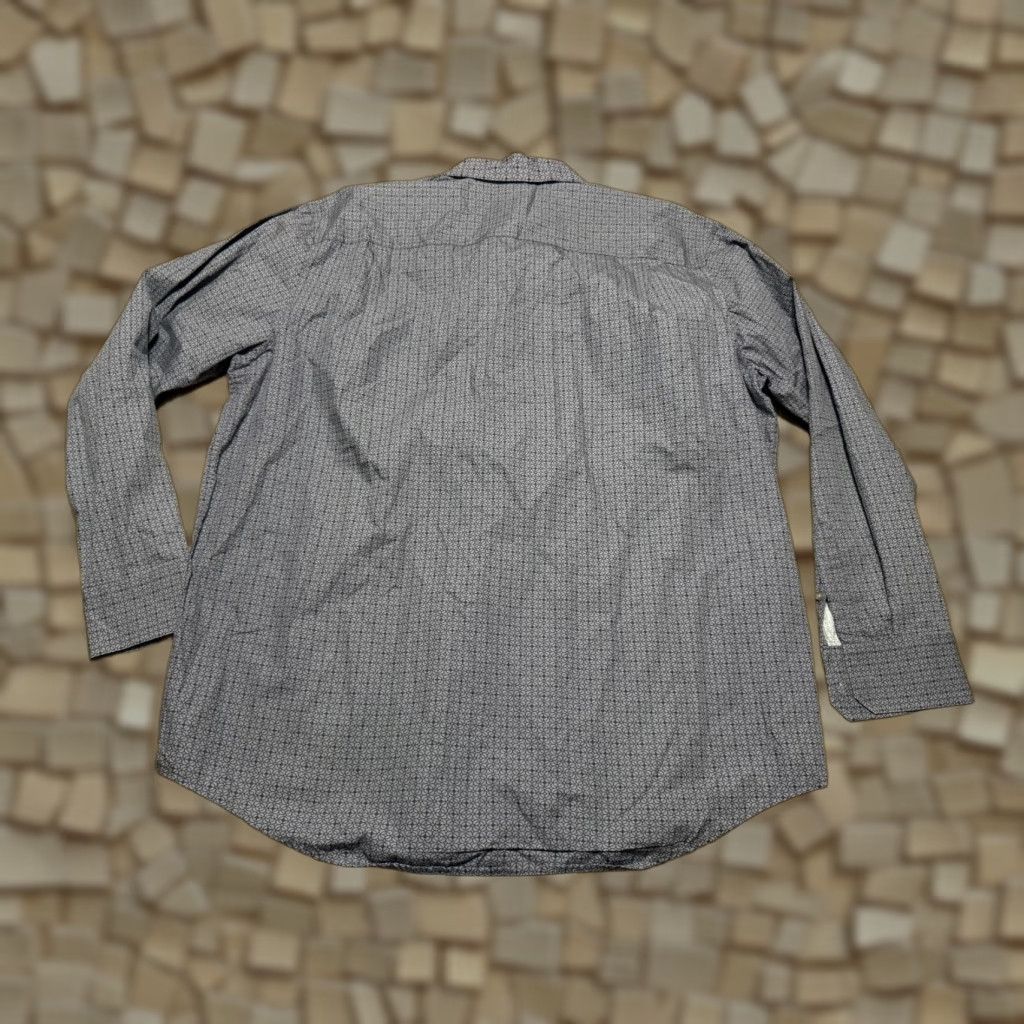 Alfani Alfani Shirt Men's XL Grey Black Long Sleeve Button Up Shirt Allover Print Size US XL / EU 56 / 4 - 1 Thumbnail