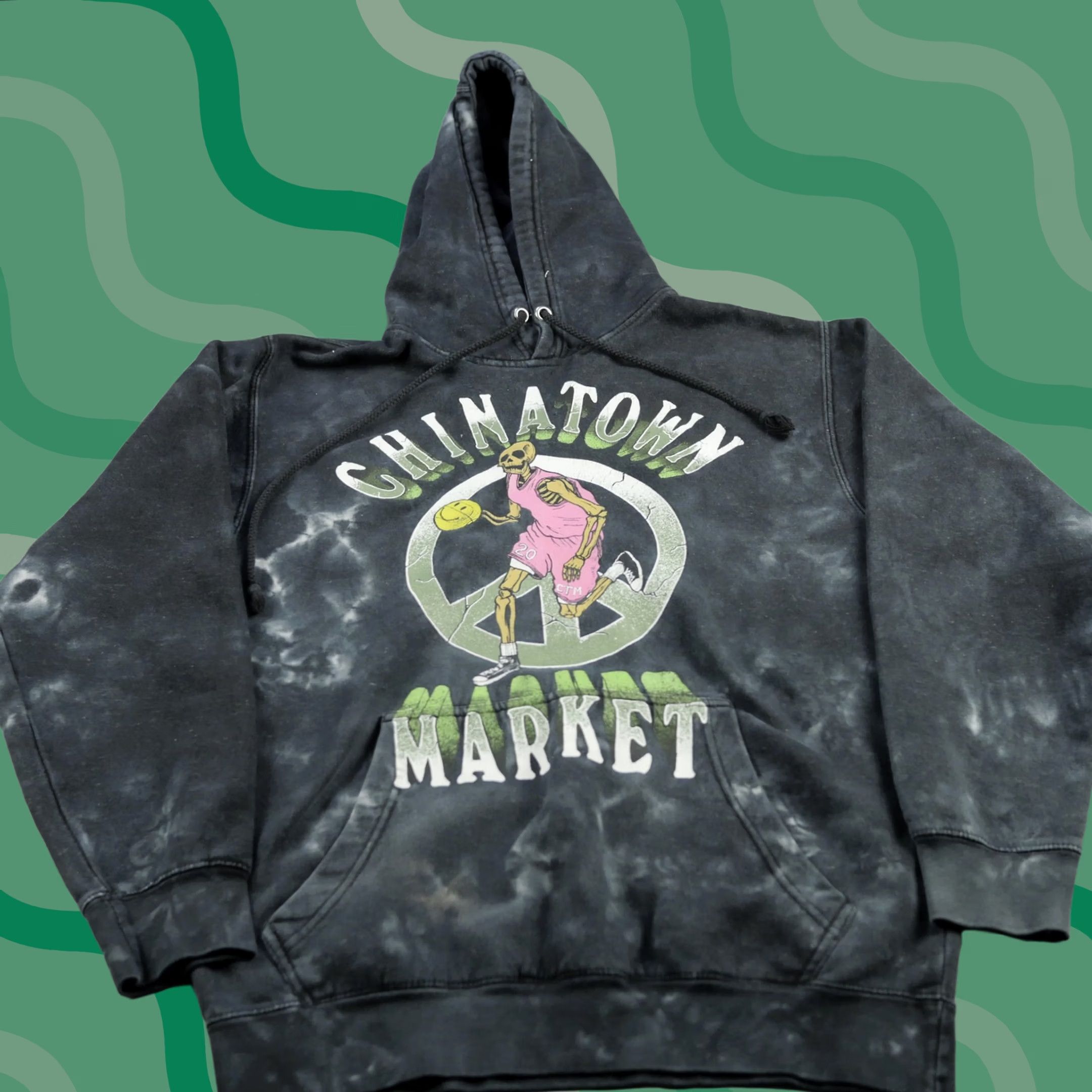 Vintage VINTAGE Chinatown Market Hoodie Mens Small Tie Dye Skeleton Basketball Pullover 2020 Size US S / EU 44-46 / 1 - 1 Thumbnail