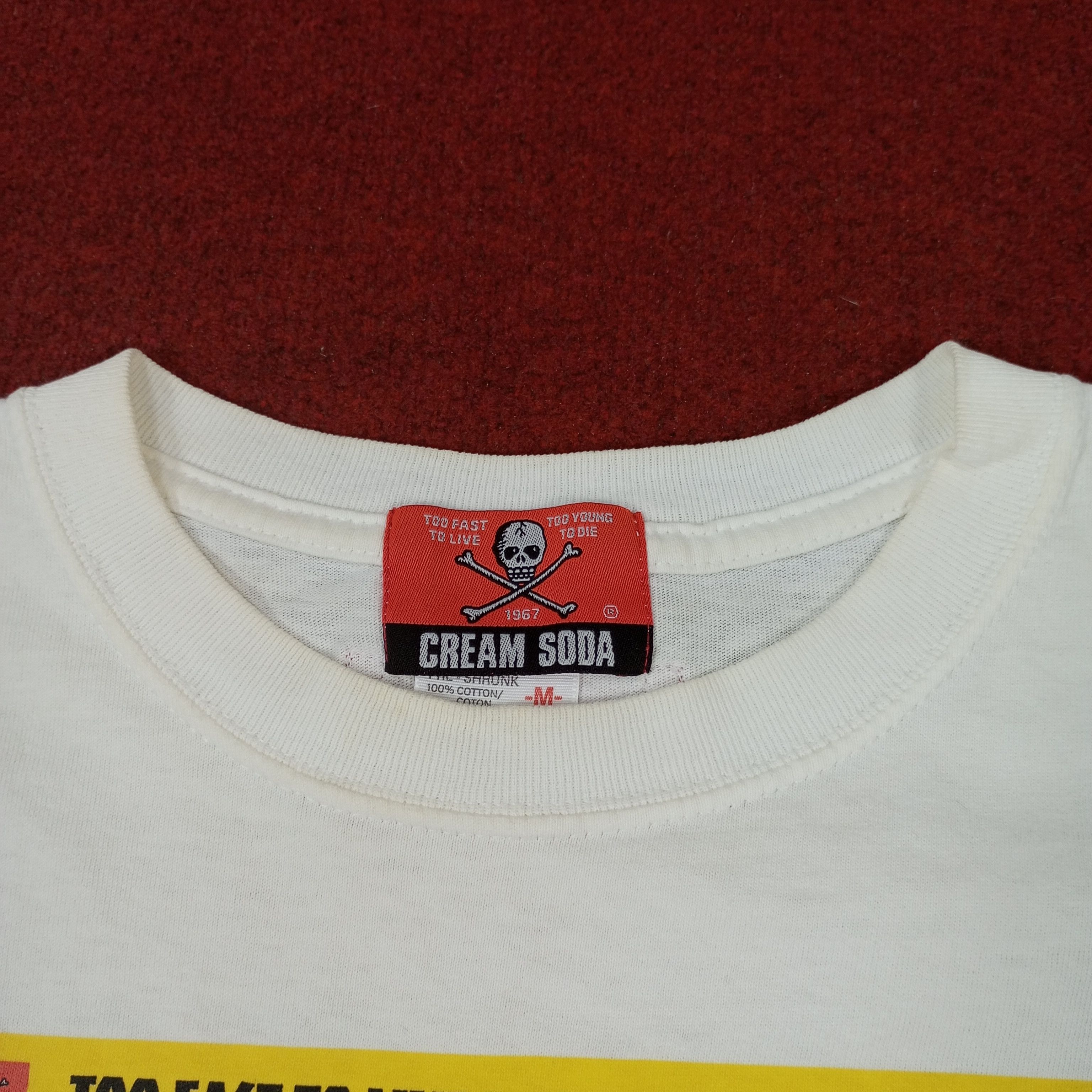 Japanese Brand Cream Soda Rock N Roll Streetwear Vintage Tshirt Size US M / EU 48-50 / 2 - 7 Thumbnail