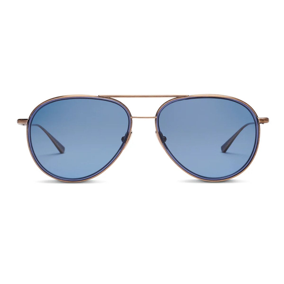 SALT. Optics Salt. Unisex Antique Gold Indigo Blue Columbia 59 Sunglasses Size ONE SIZE - 1 Thumbnail